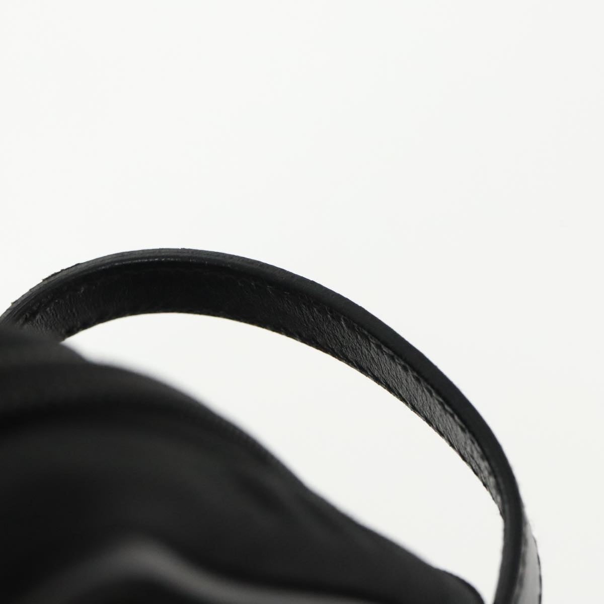 GUCCI Clutch Bag Nylon Black Silver mr639