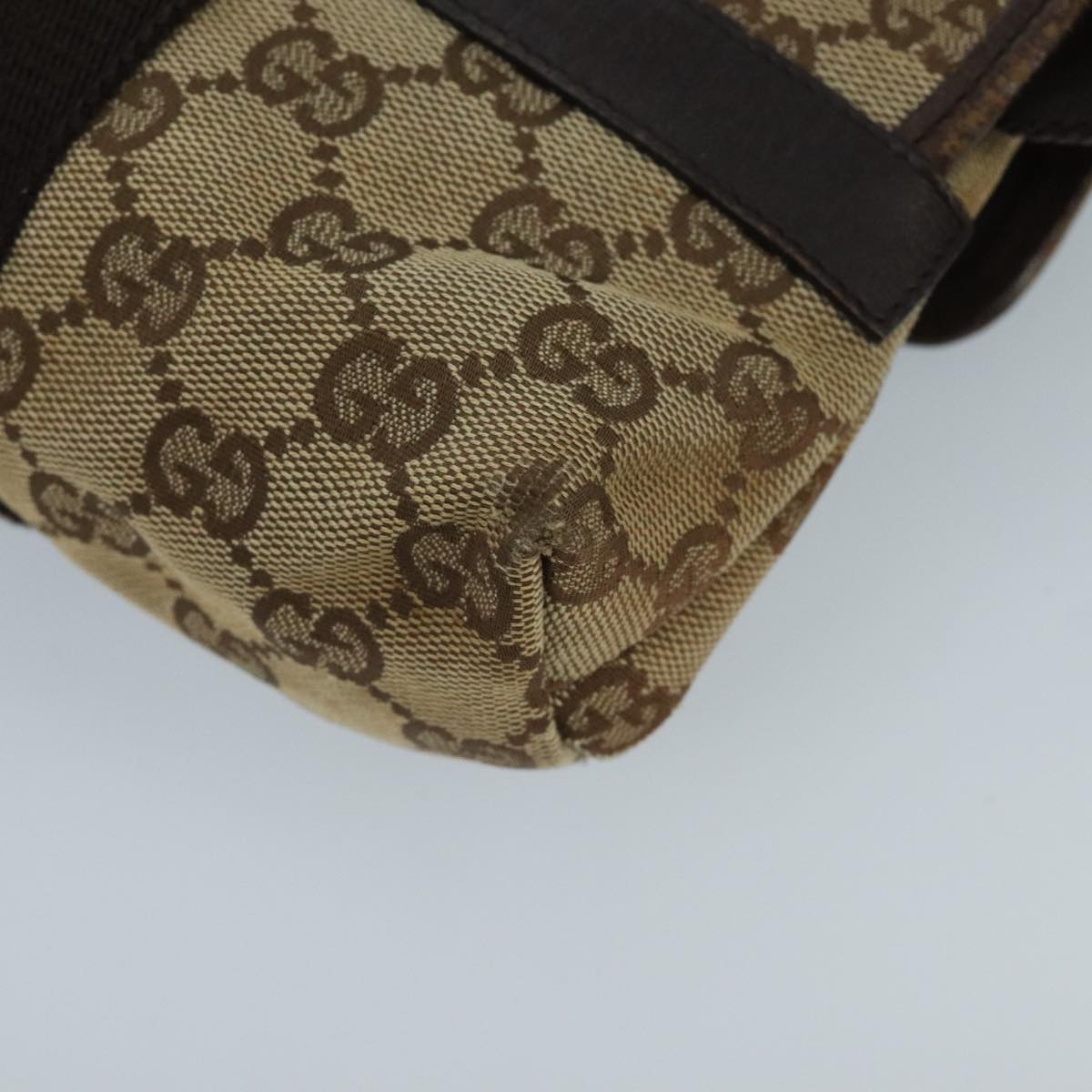 GUCCI GG Canvas Waist bag Beige Silver mr648