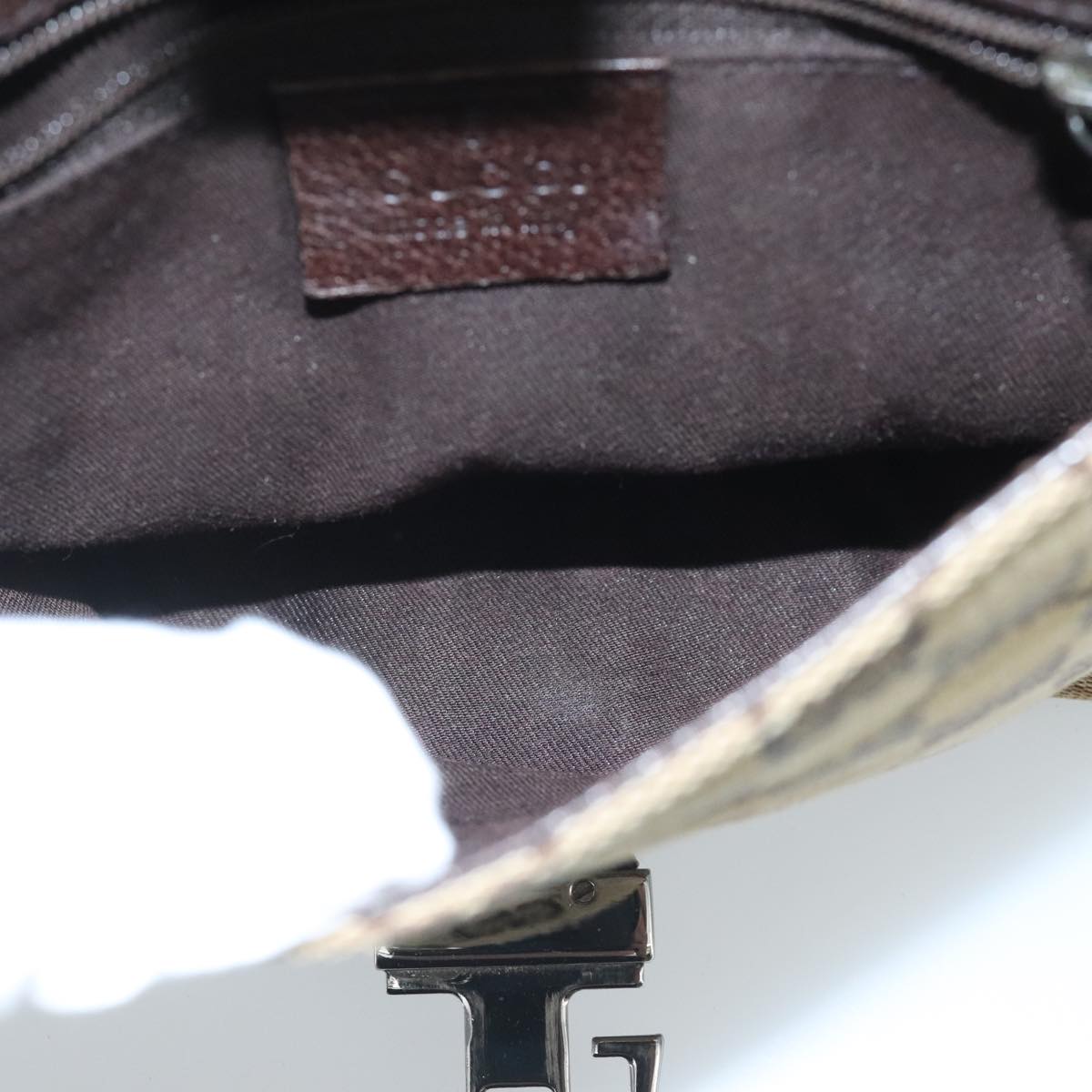 GUCCI GG Canvas Waist bag Beige Silver mr648