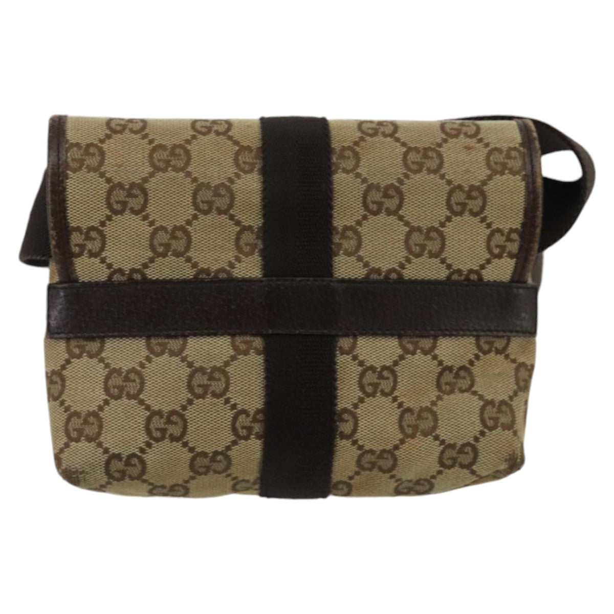 GUCCI GG Canvas Waist bag Beige Silver mr648