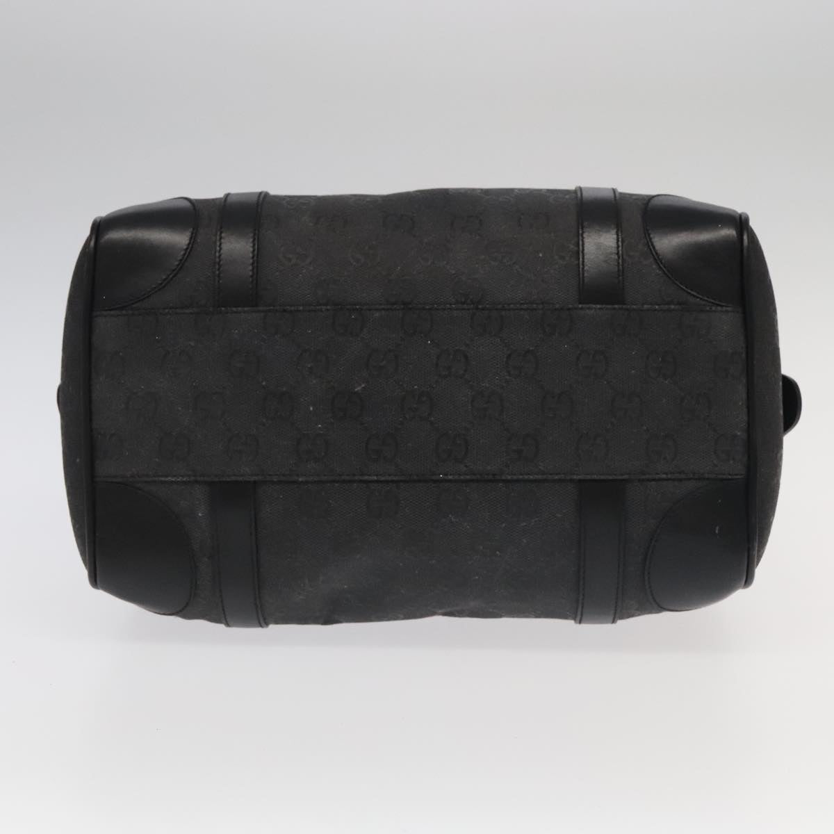 GUCCI GG Canvas Hand Bag Black Gold mr650