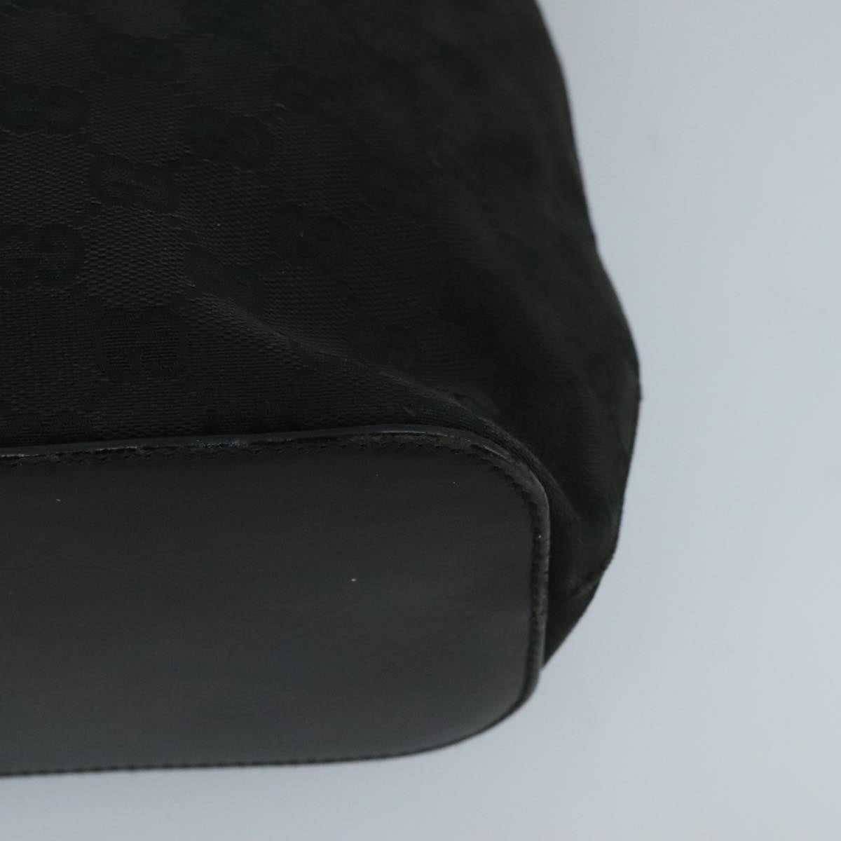 GUCCI GG Canvas Hand Bag Black Silver mr651