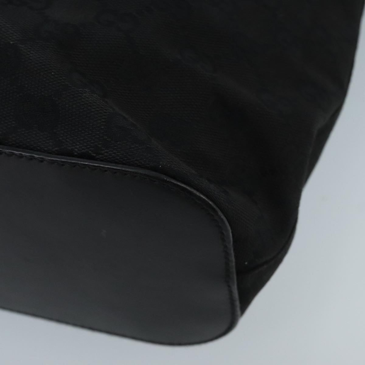 GUCCI GG Canvas Hand Bag Black Silver mr651