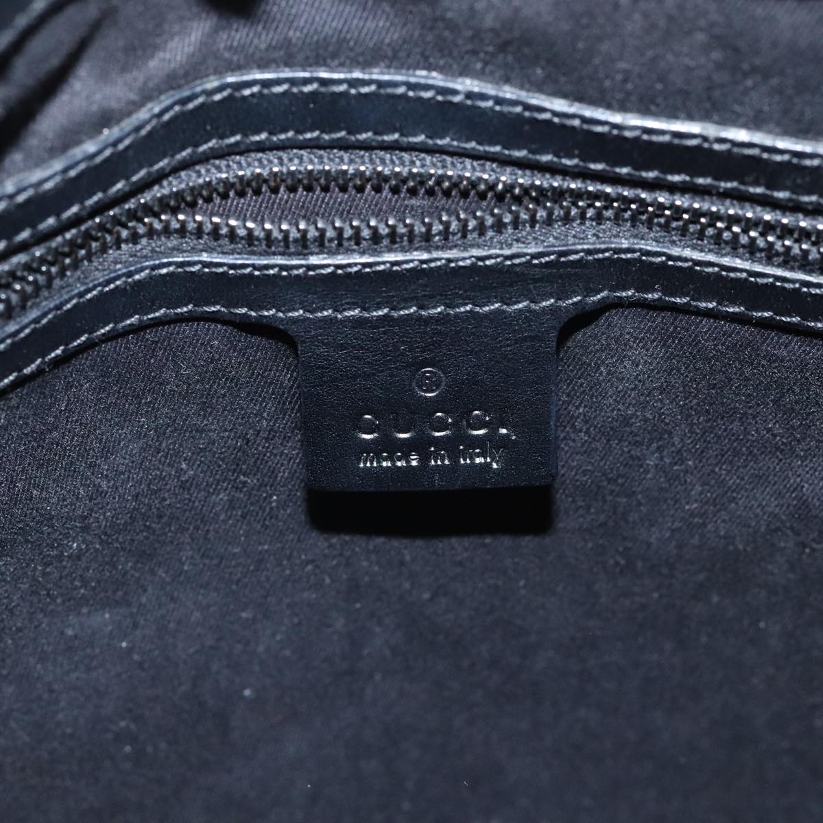 GUCCI GG Canvas Hand Bag Black Silver mr651