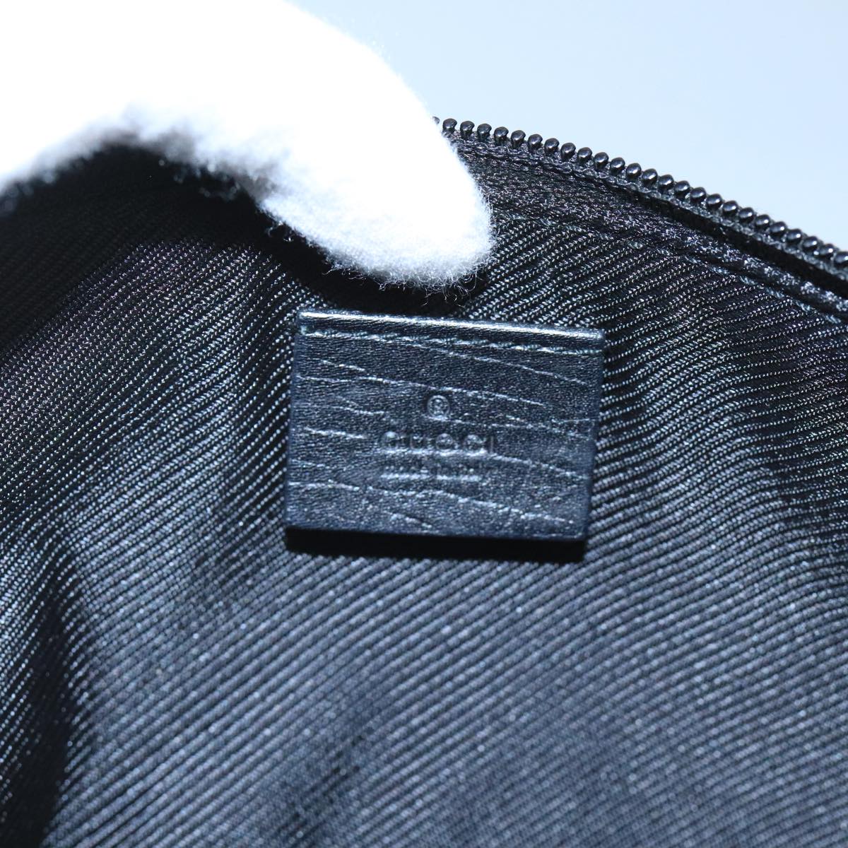 GUCCI GG Canvas Accessory Pouch Black 07198 mr685
