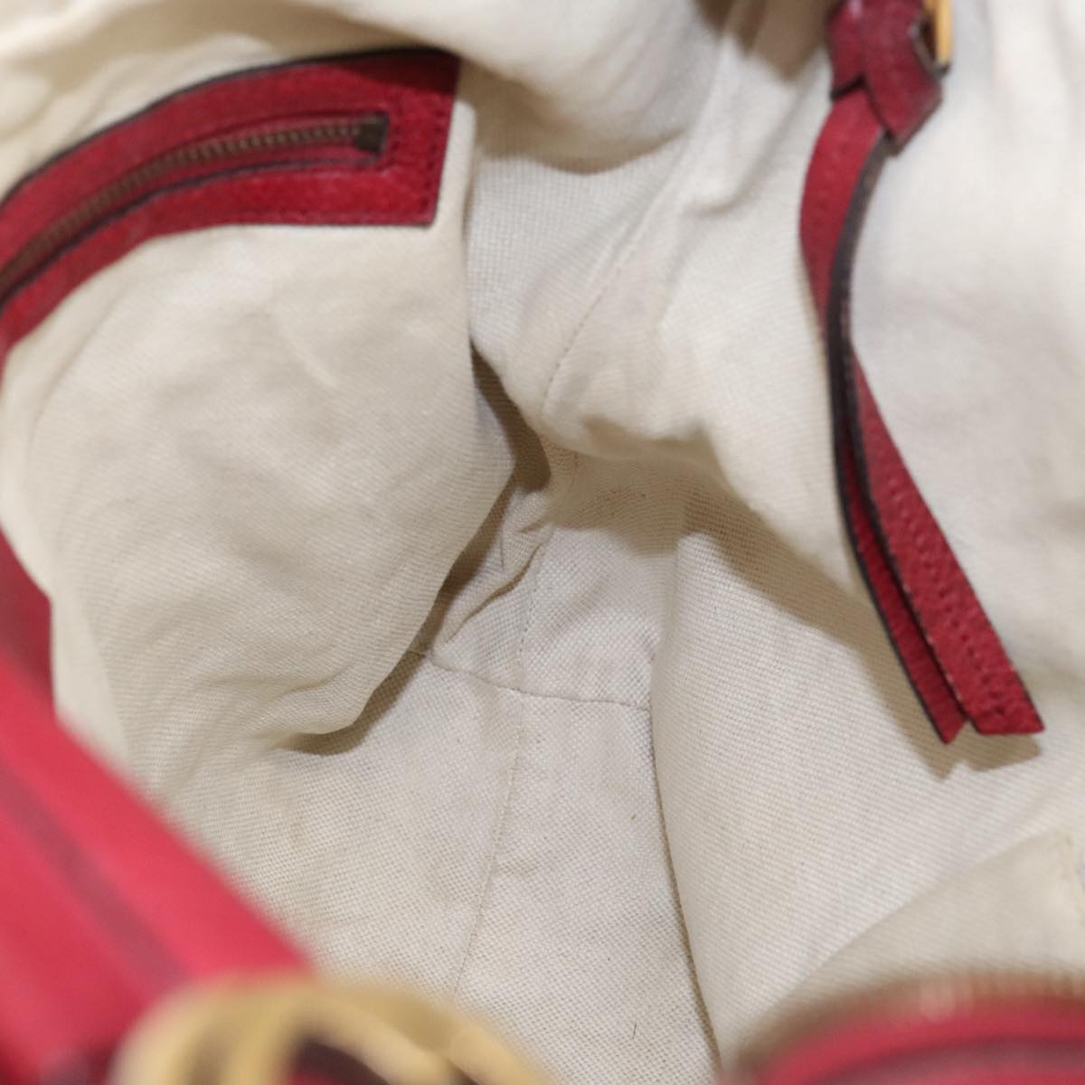 GUCCI GG Canvas Hand Bag 2way Beige Red mr710
