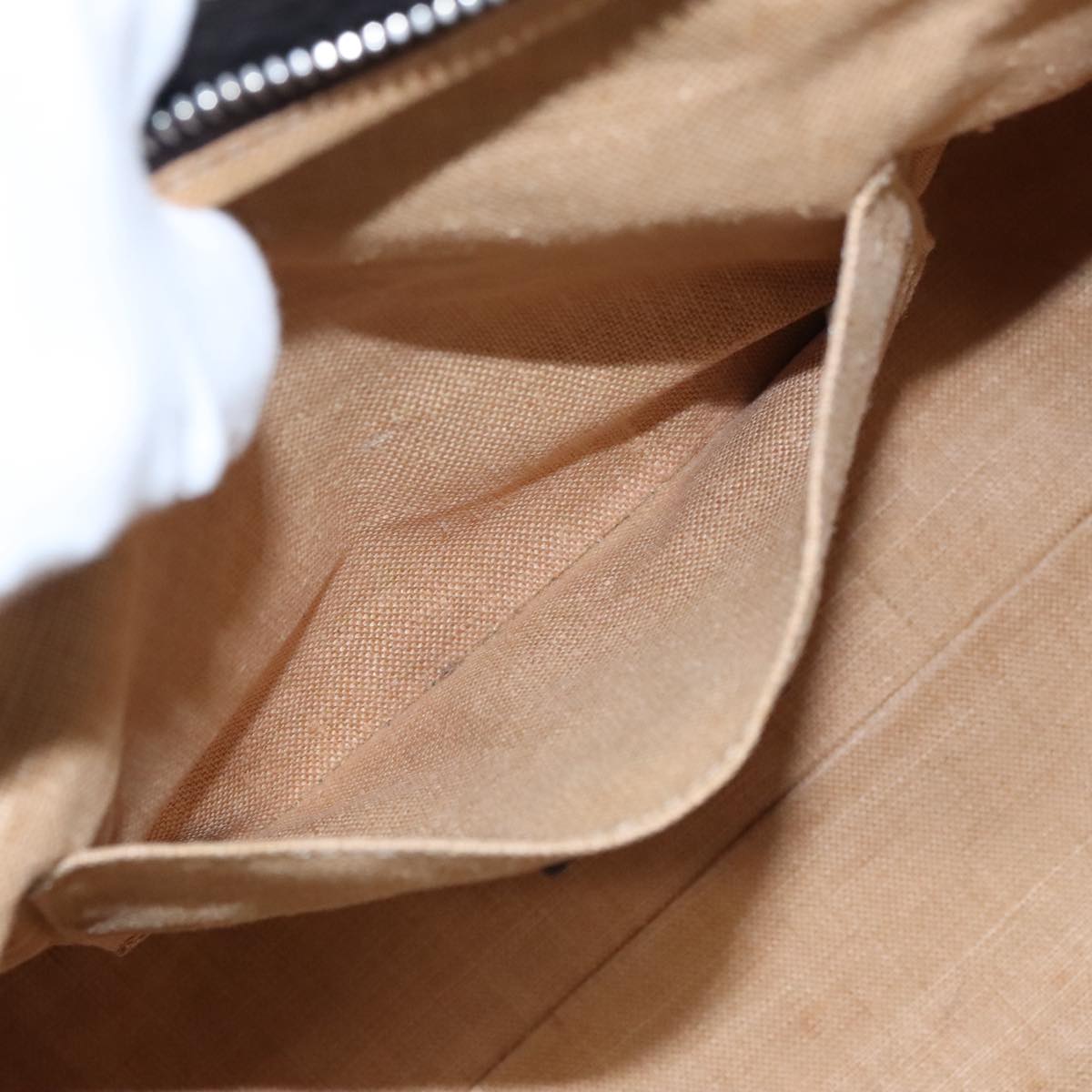 FENDI Zucca Canvas Hand Bag Brown Black 8BN123 mr719