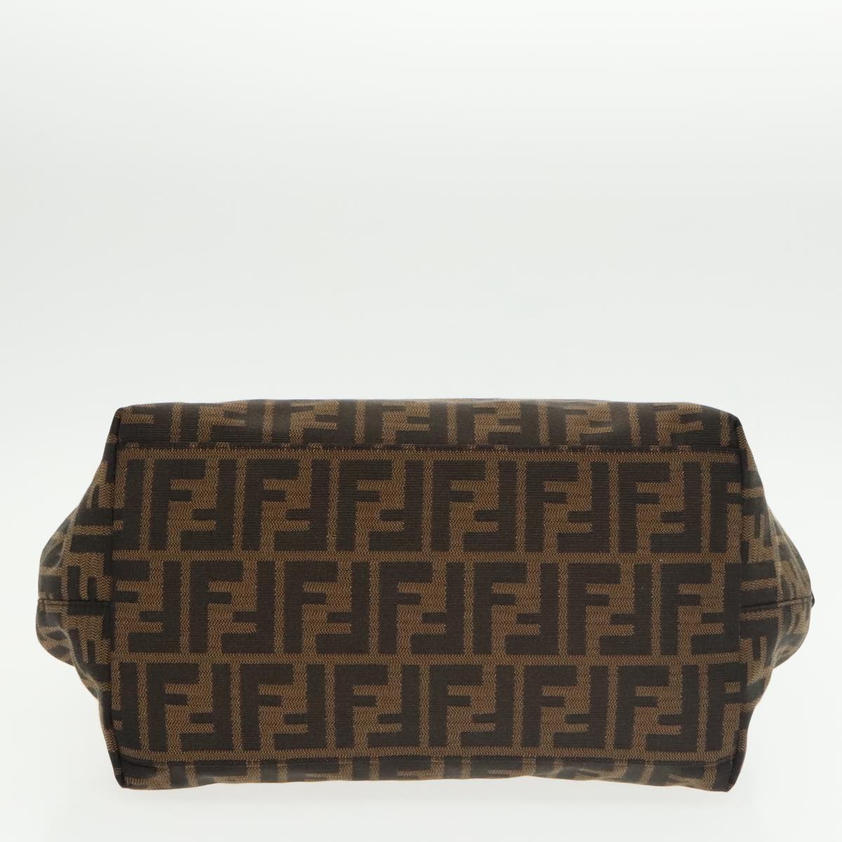 FENDI Zucca Canvas Hand Bag Brown Black 8BN123 mr719