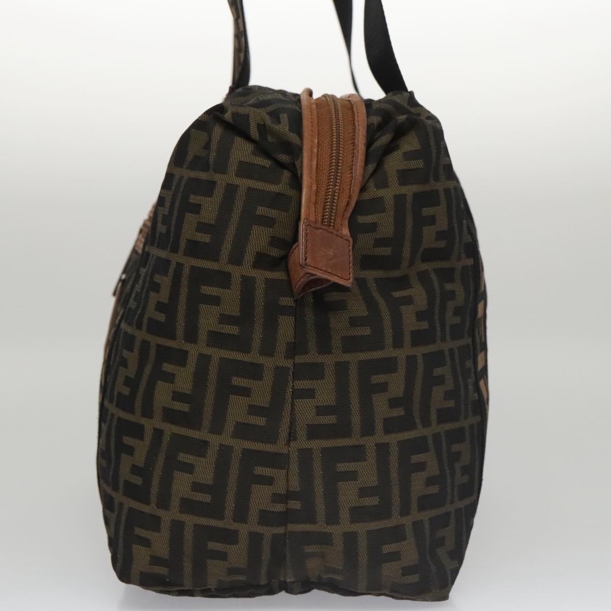 FENDI Zucca Canvas Tote Bag Brown Black mr739