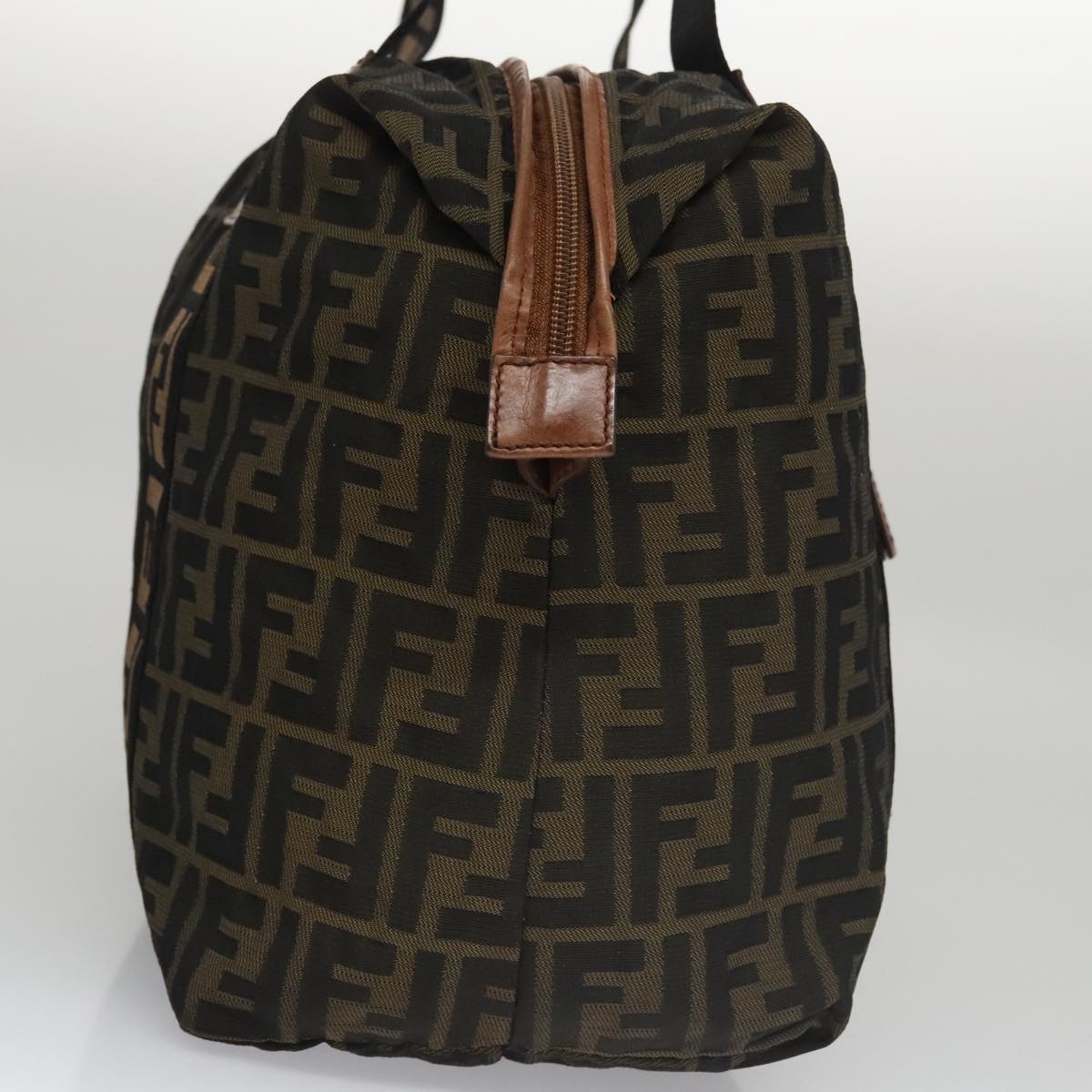 FENDI Zucca Canvas Tote Bag Brown Black mr739