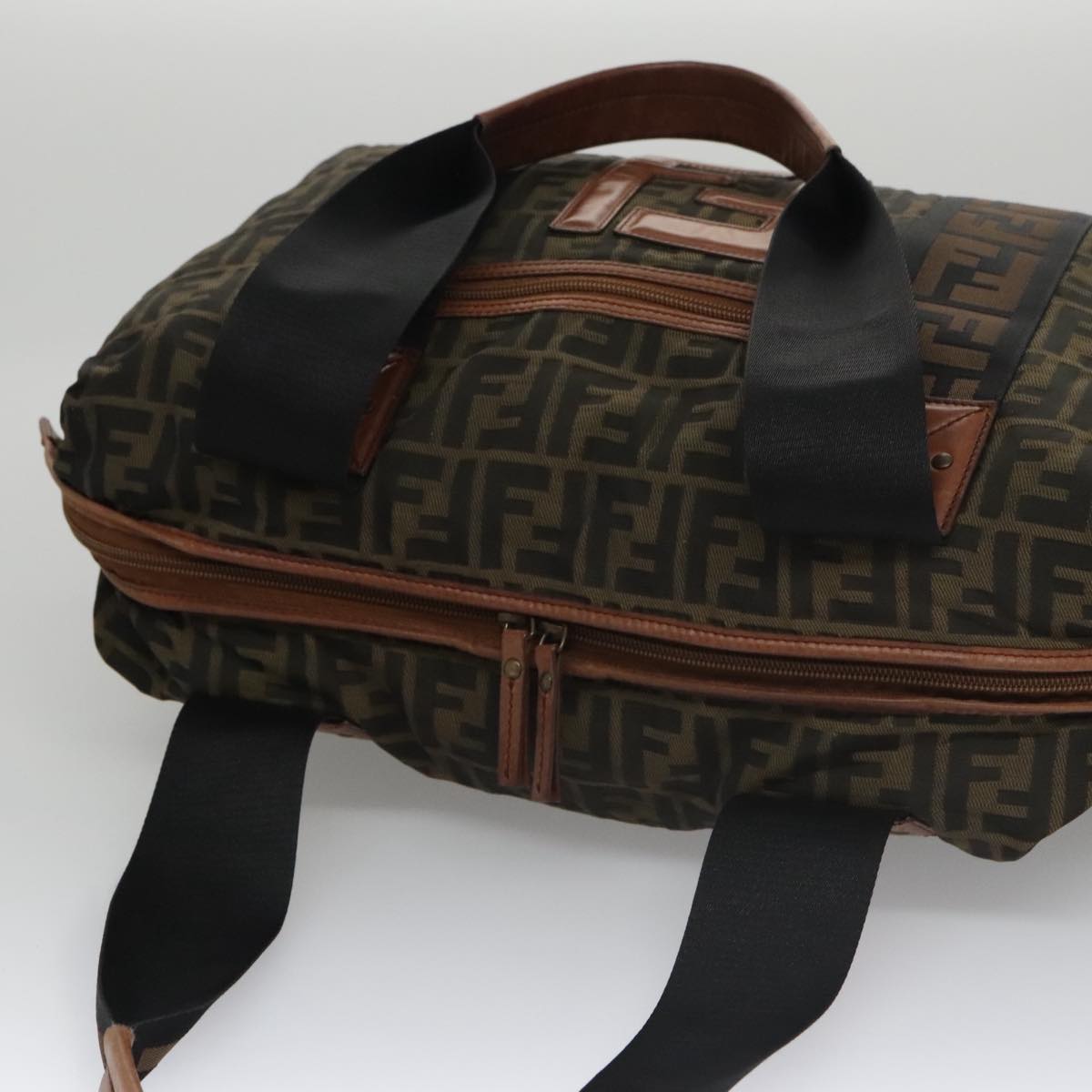 FENDI Zucca Canvas Tote Bag Brown Black mr739