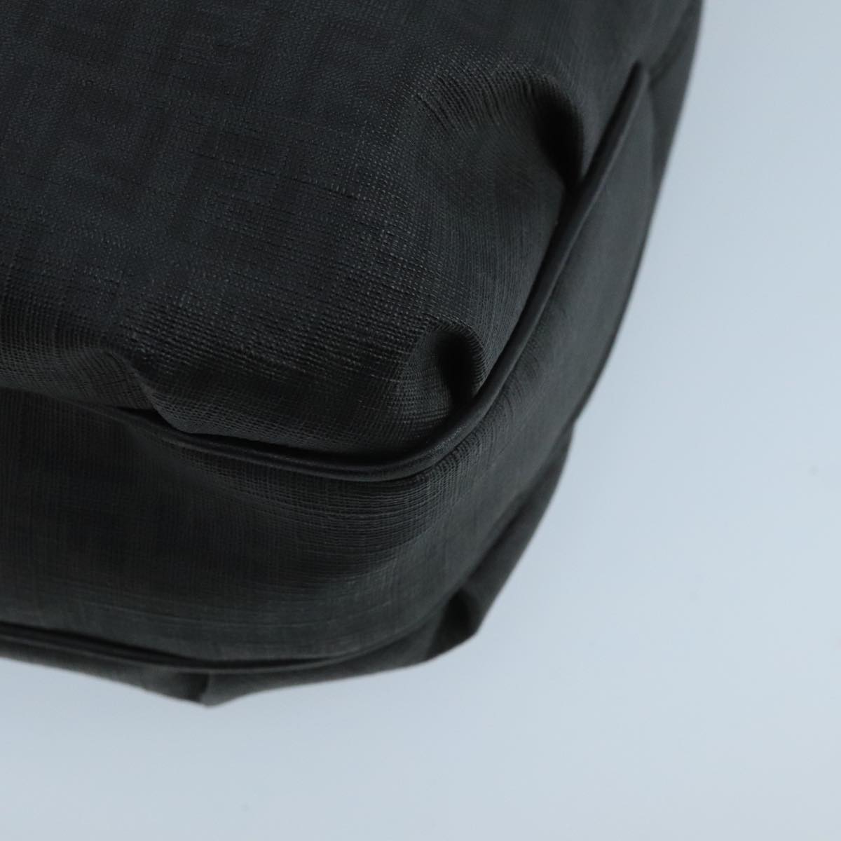 FENDI Zucchino Canvas Shoulder Bag Black mr746