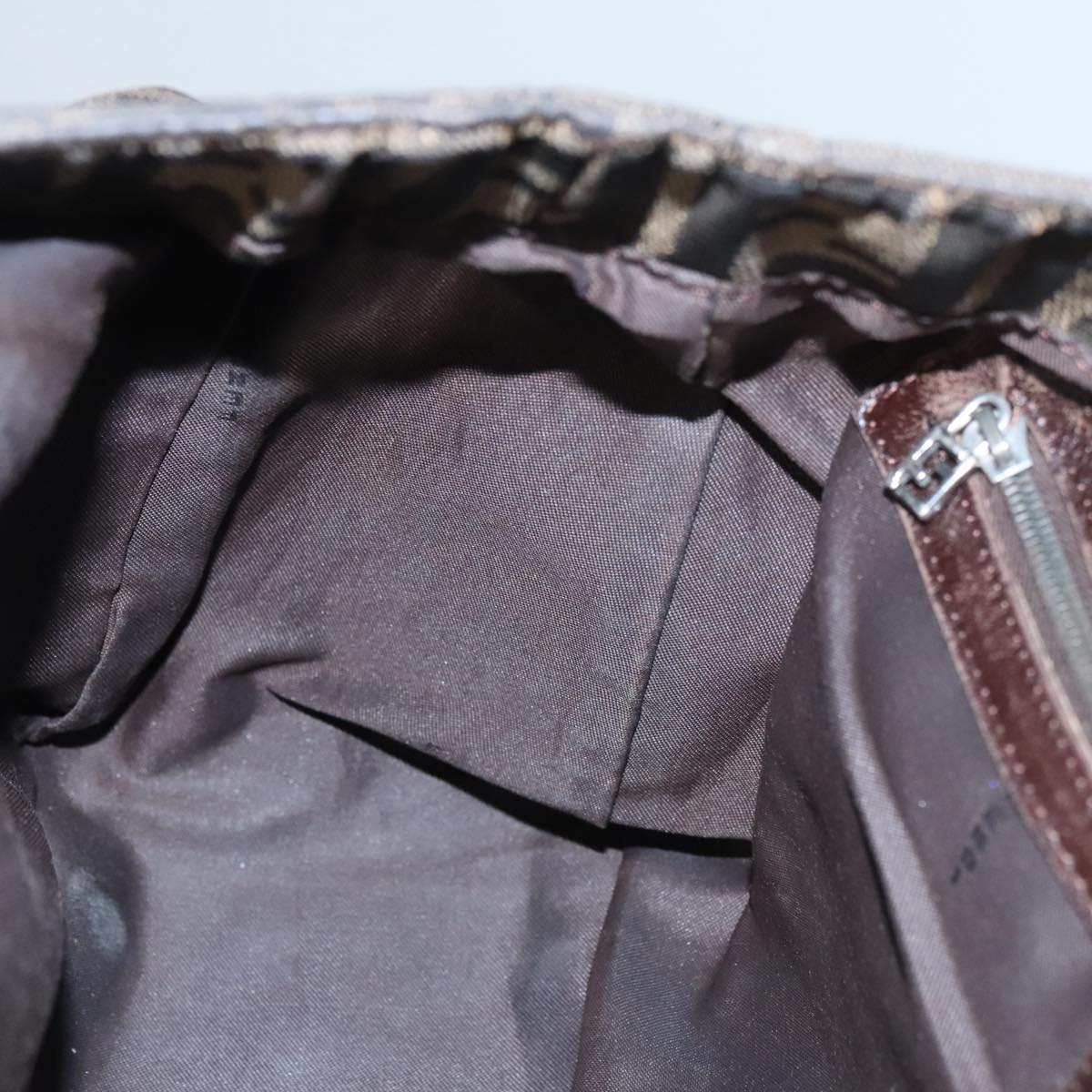 FENDI Zucca Canvas Tote Bag Brown Black mr764