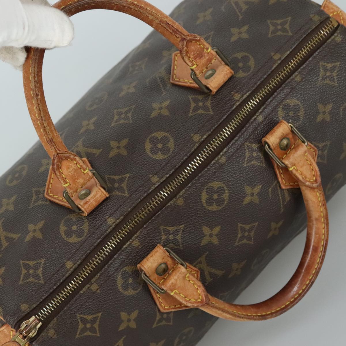 LOUIS VUITTON Monogram Speedy 30 Hand Bag M41526 LV mr844