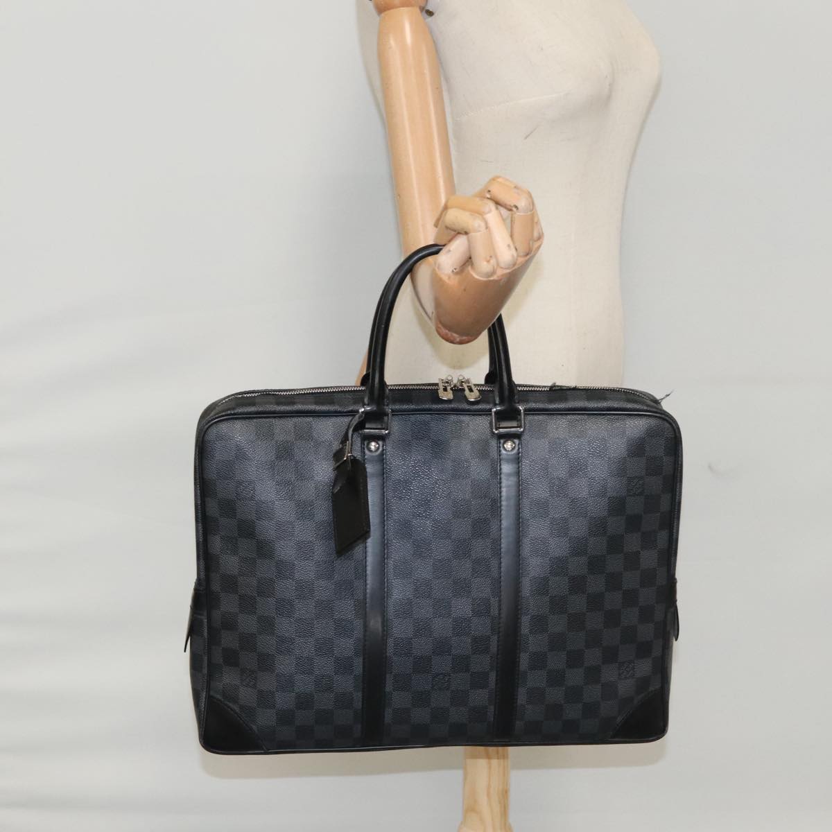 LOUIS VUITTON Damier Grafitte Porte Documents Voyage Bag N41125 LV mr848