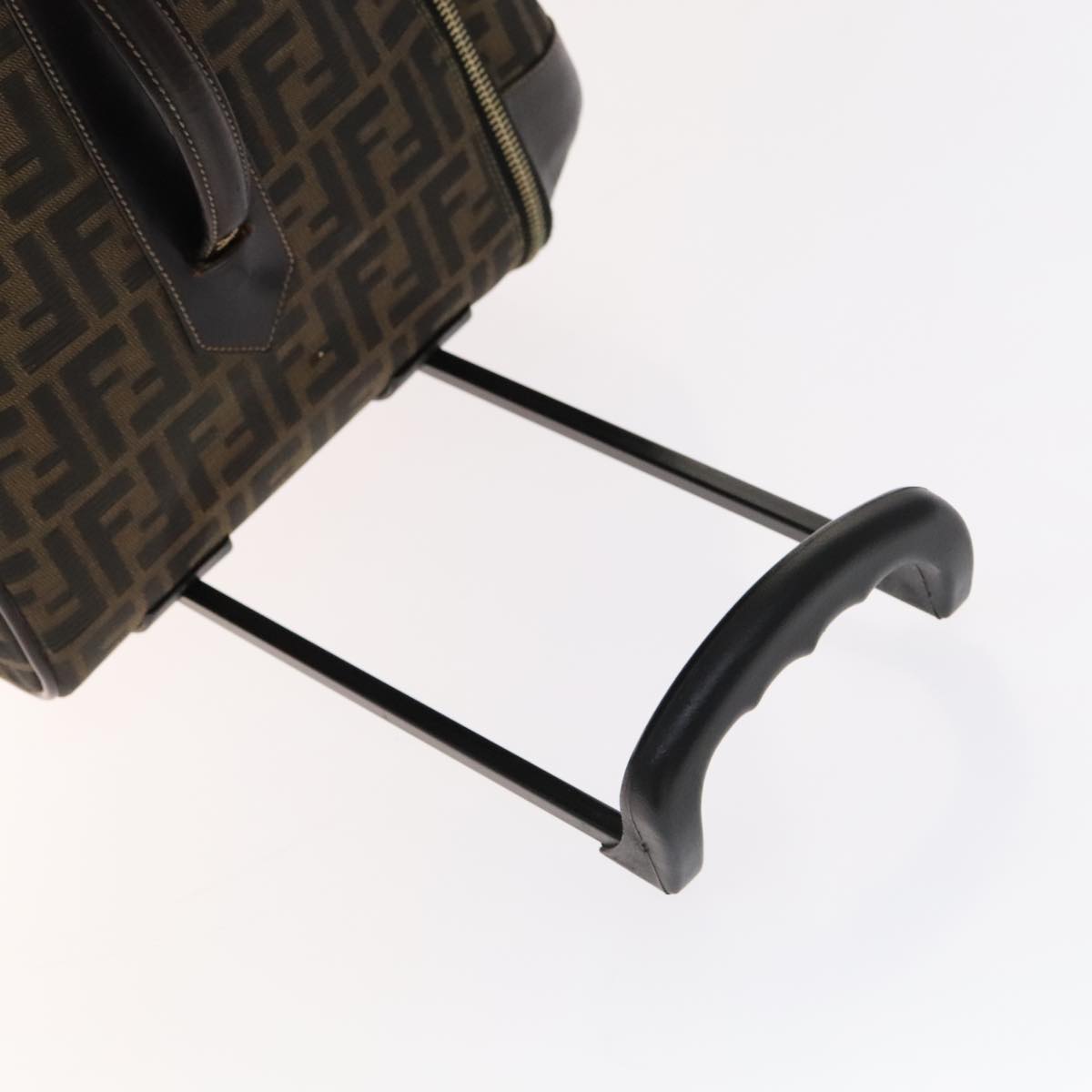 FENDI Zucca Canvas Carry Case Boston Bag Black Brown mr869