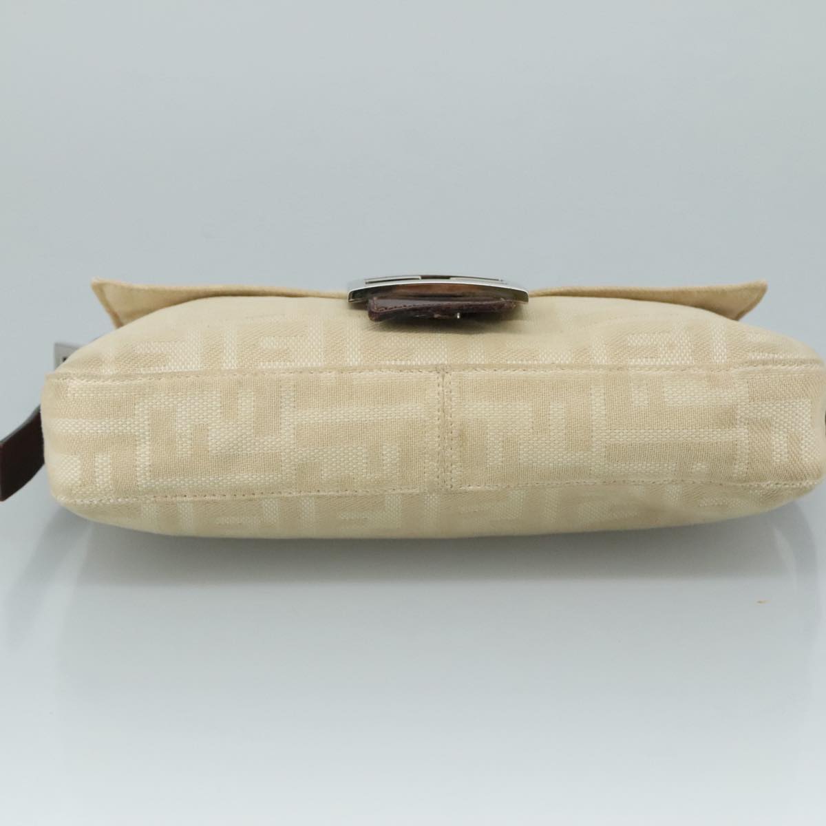 FENDI Zucca Canvas Mamma Baguette Shoulder Bag Beige mr875