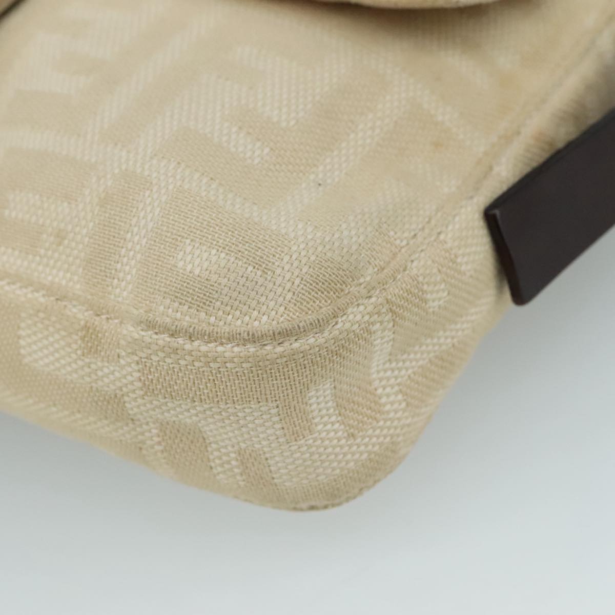 FENDI Zucca Canvas Mamma Baguette Shoulder Bag Beige mr875
