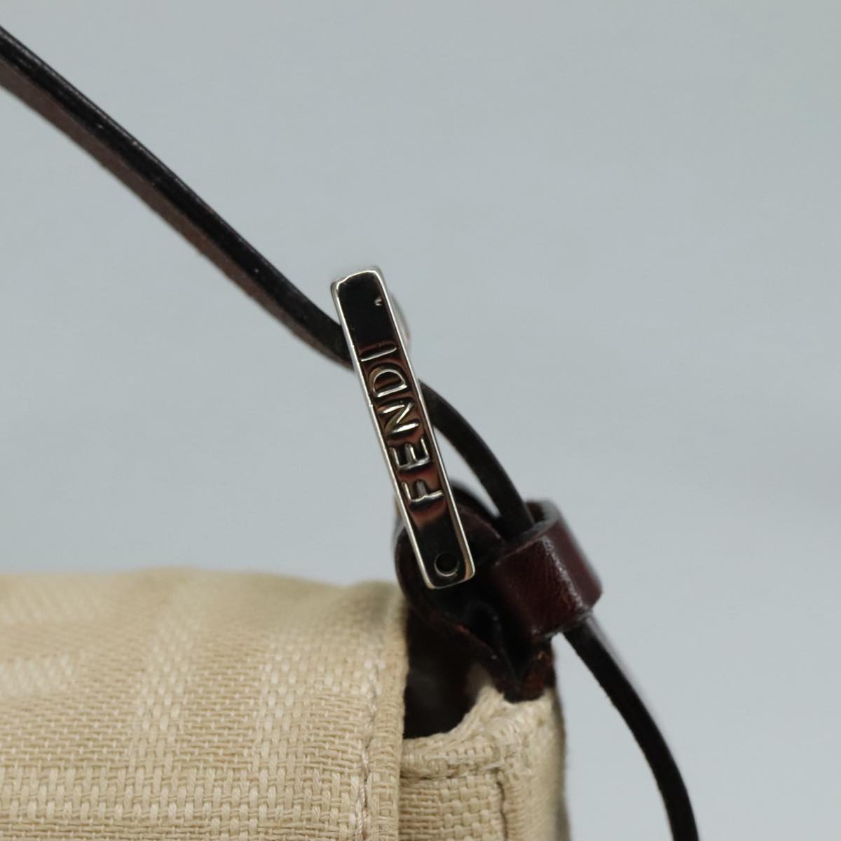 FENDI Zucca Canvas Mamma Baguette Shoulder Bag Beige mr875