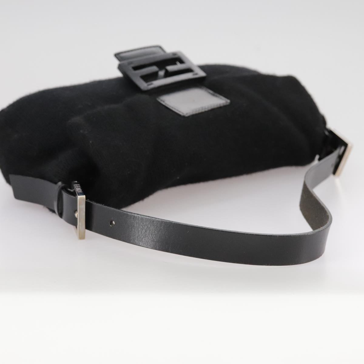 FENDI Mamma Baguette Shoulder Bag Knit Black mr909A