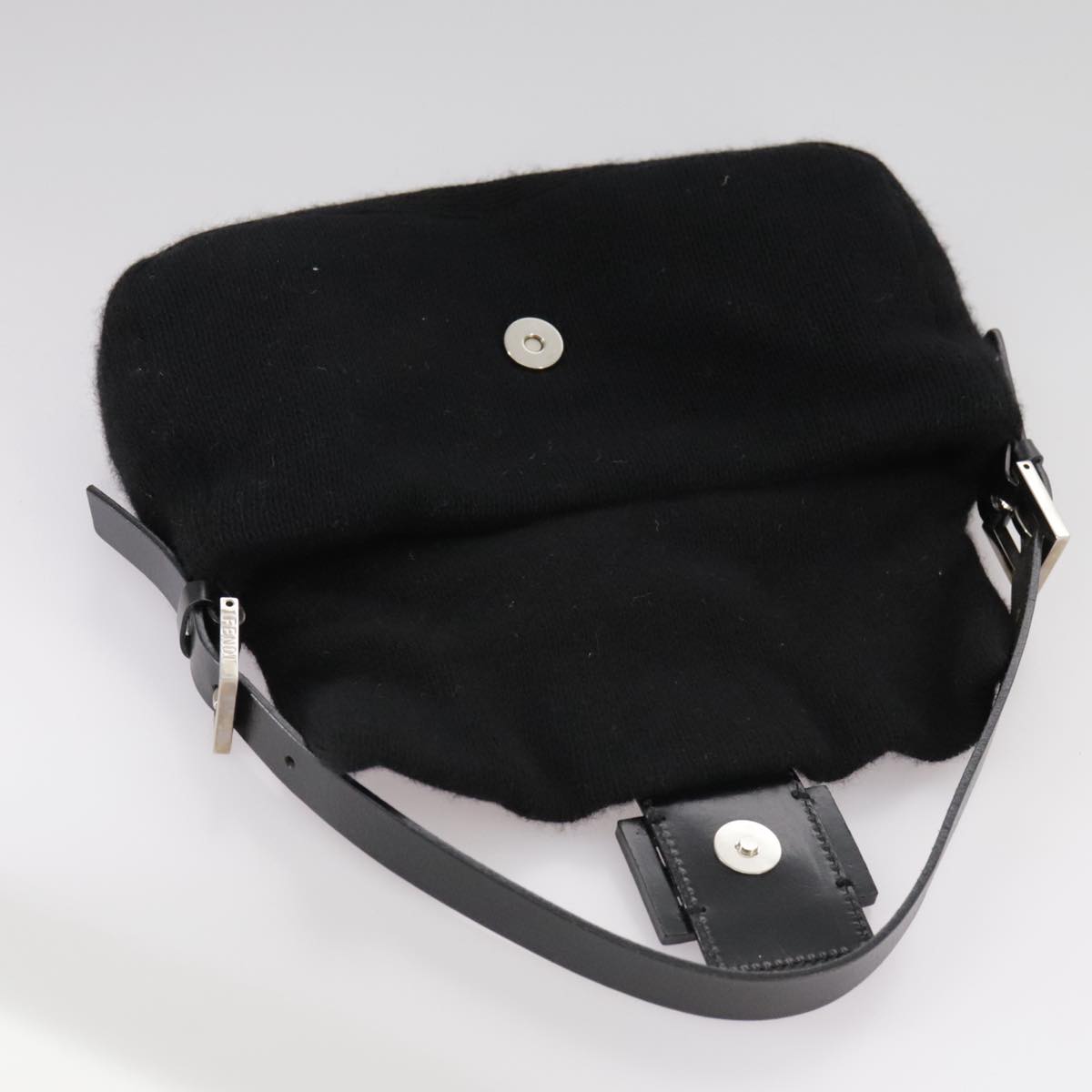 FENDI Mamma Baguette Shoulder Bag Knit Black mr909A