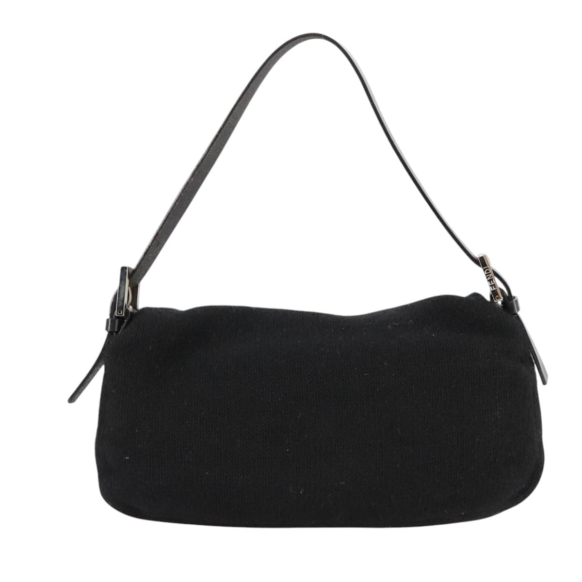 FENDI Mamma Baguette Shoulder Bag Knit Black mr909A