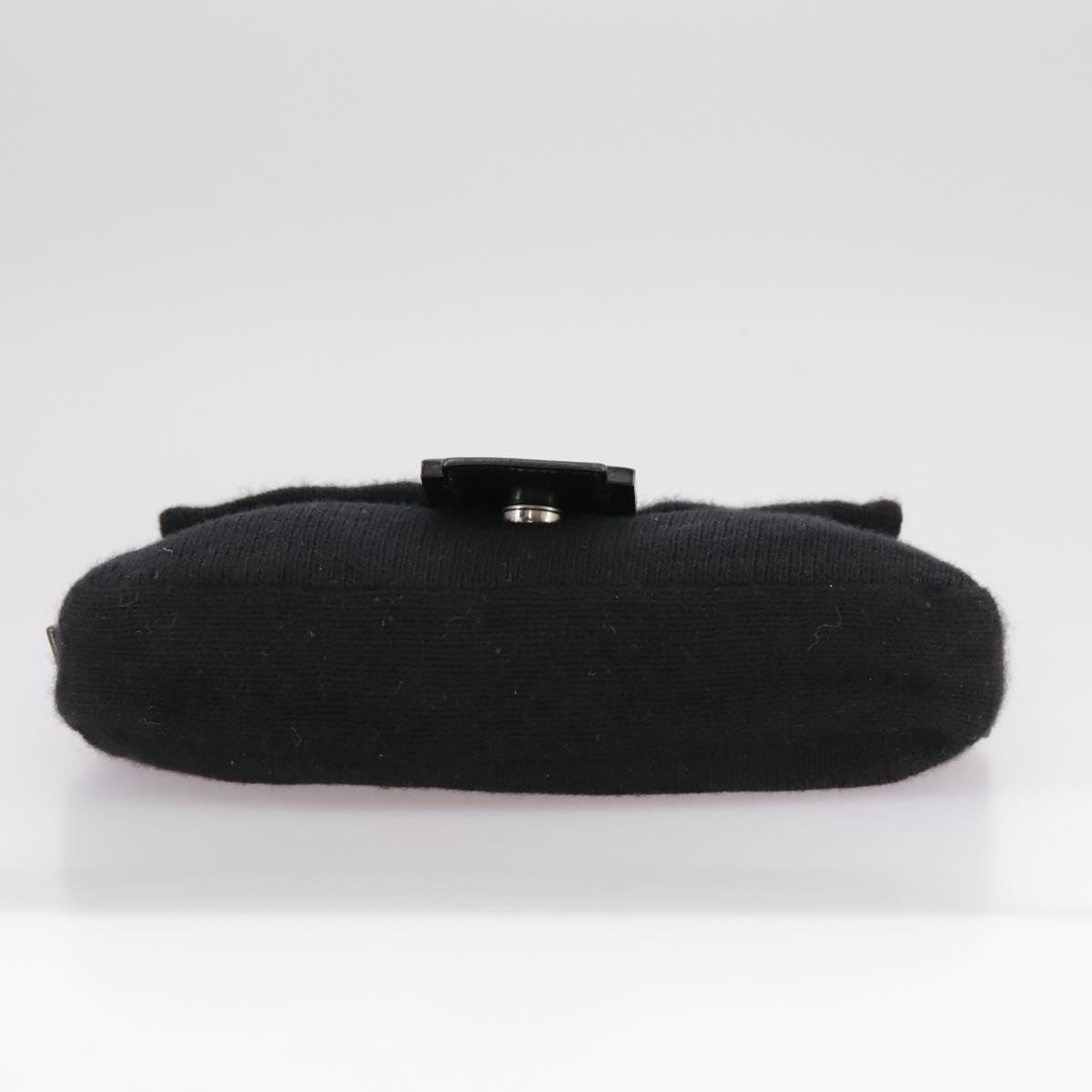 FENDI Mamma Baguette Shoulder Bag Knit Black mr909A