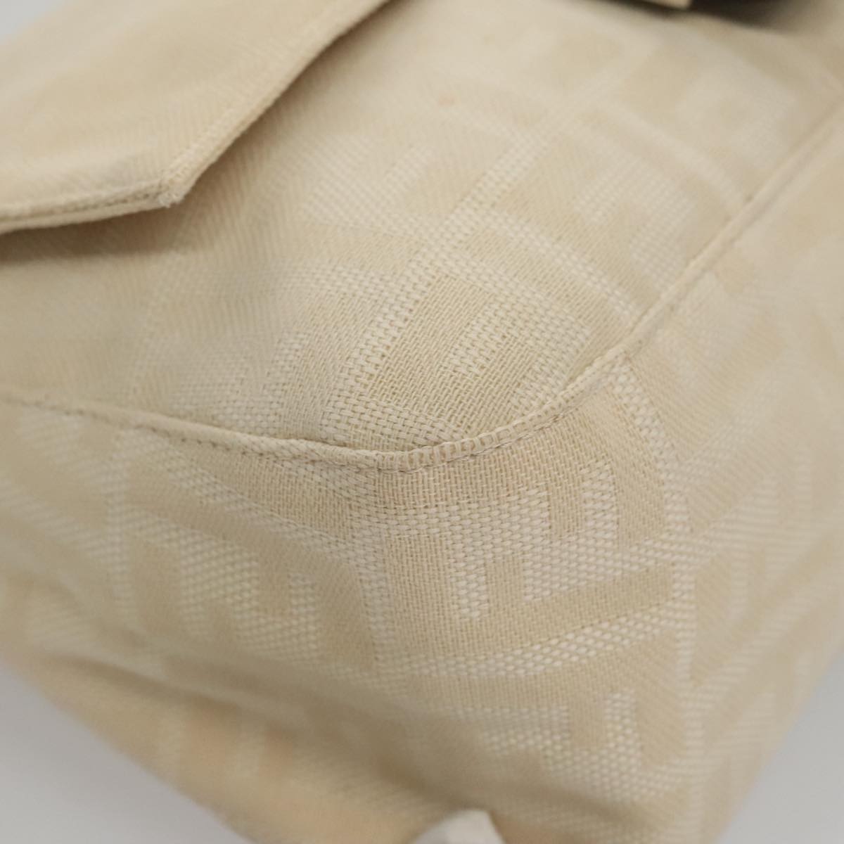 FENDI Zucca Canvas Mamma Baguette Shoulder Bag Beige mr928