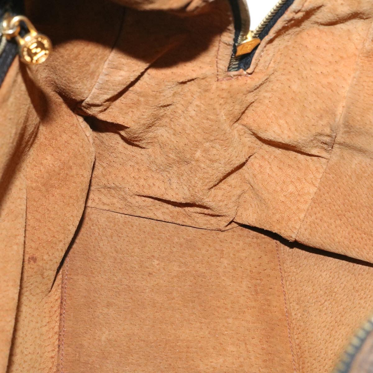 FENDI Zucca Canvas Shoulder Bag Dark Brown ms202