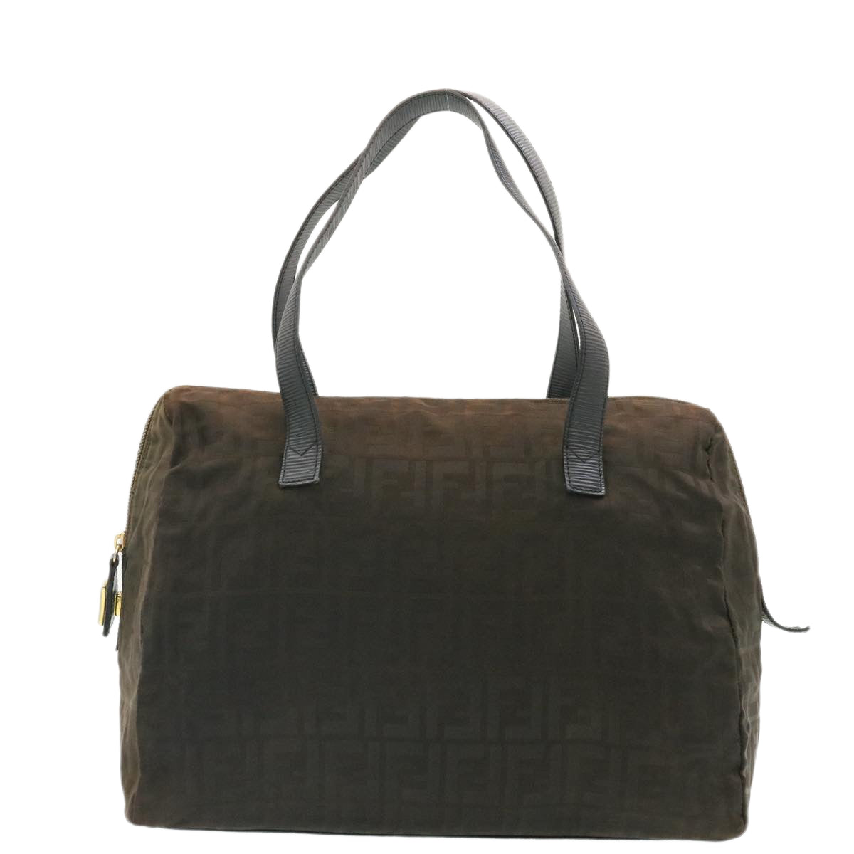 FENDI Zucca Canvas Shoulder Bag Dark Brown ms202