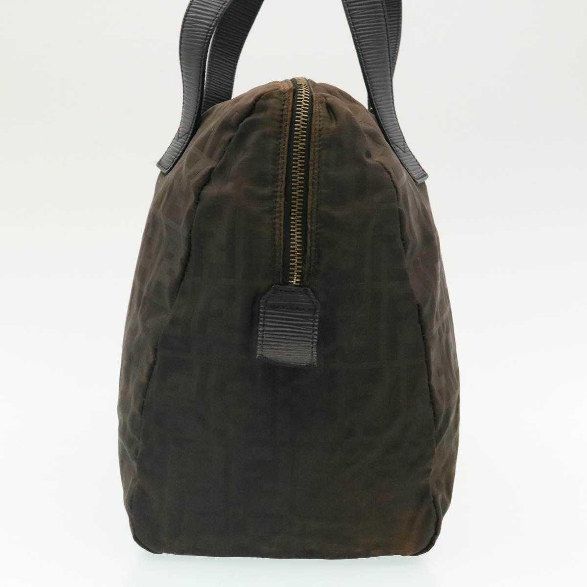 FENDI Zucca Canvas Shoulder Bag Dark Brown ms202