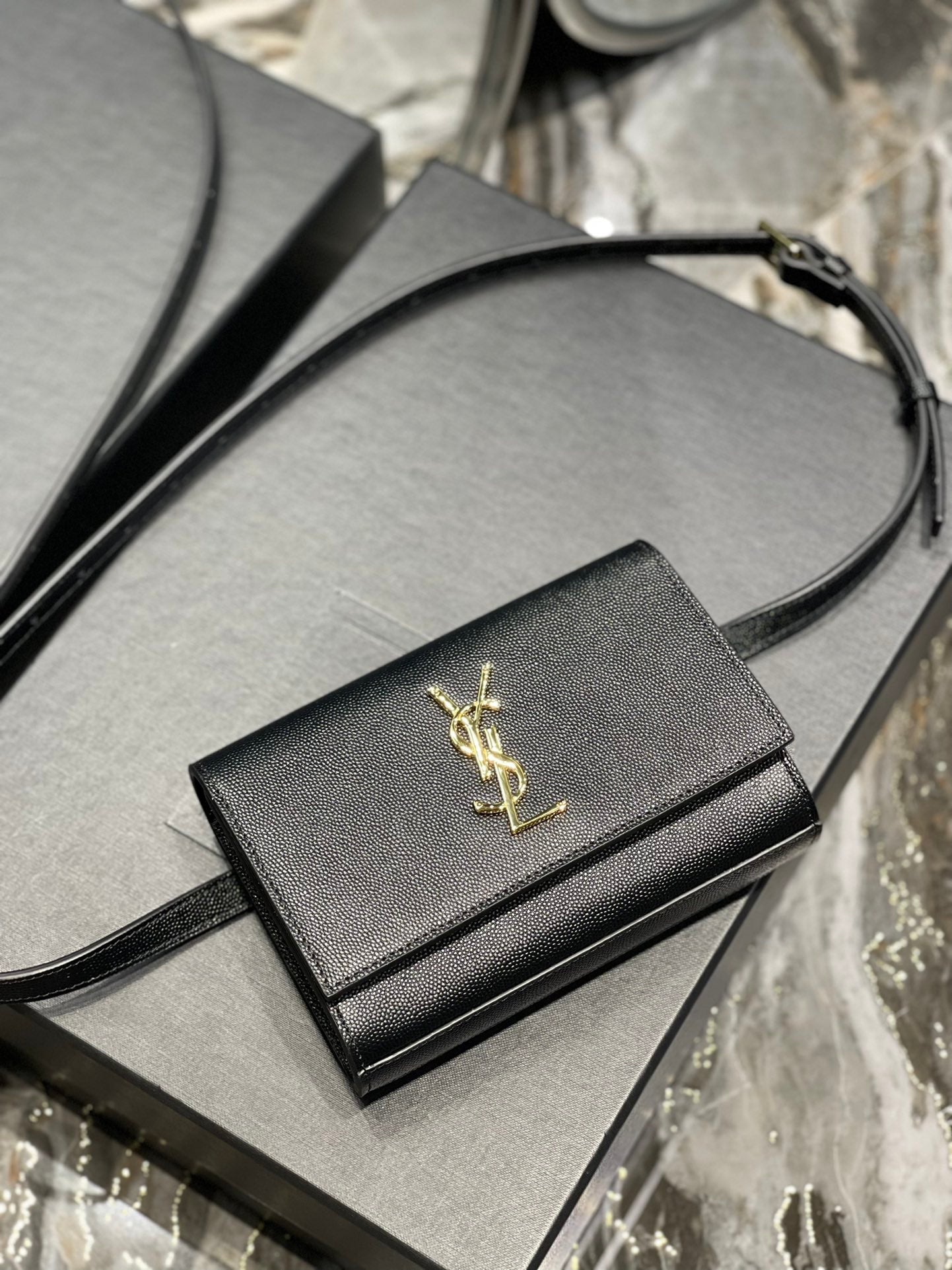 GLAMI Kate Belt Bag Black For Women, Women’s Bags 7in/18cm YSL 534395BOW0J1000