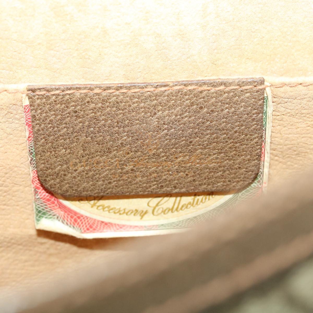 GUCCI GG Canvas Web Sherry Line Clutch Bag Beige Red Green ny139