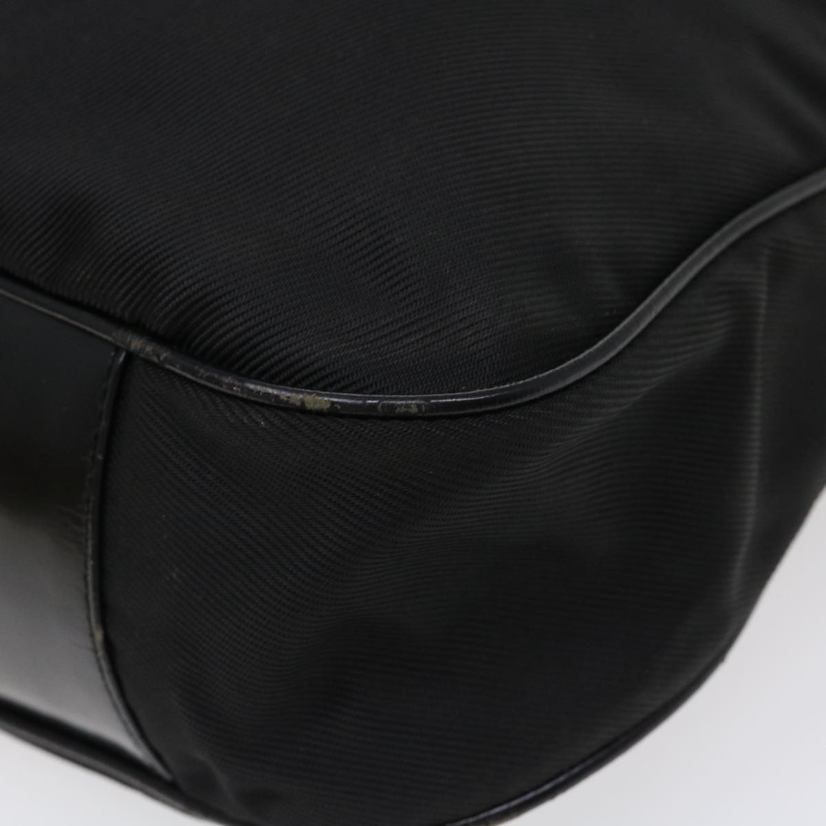 GUCCI Bamboo Hand Bag Nylon 2way Black 1998 ny202