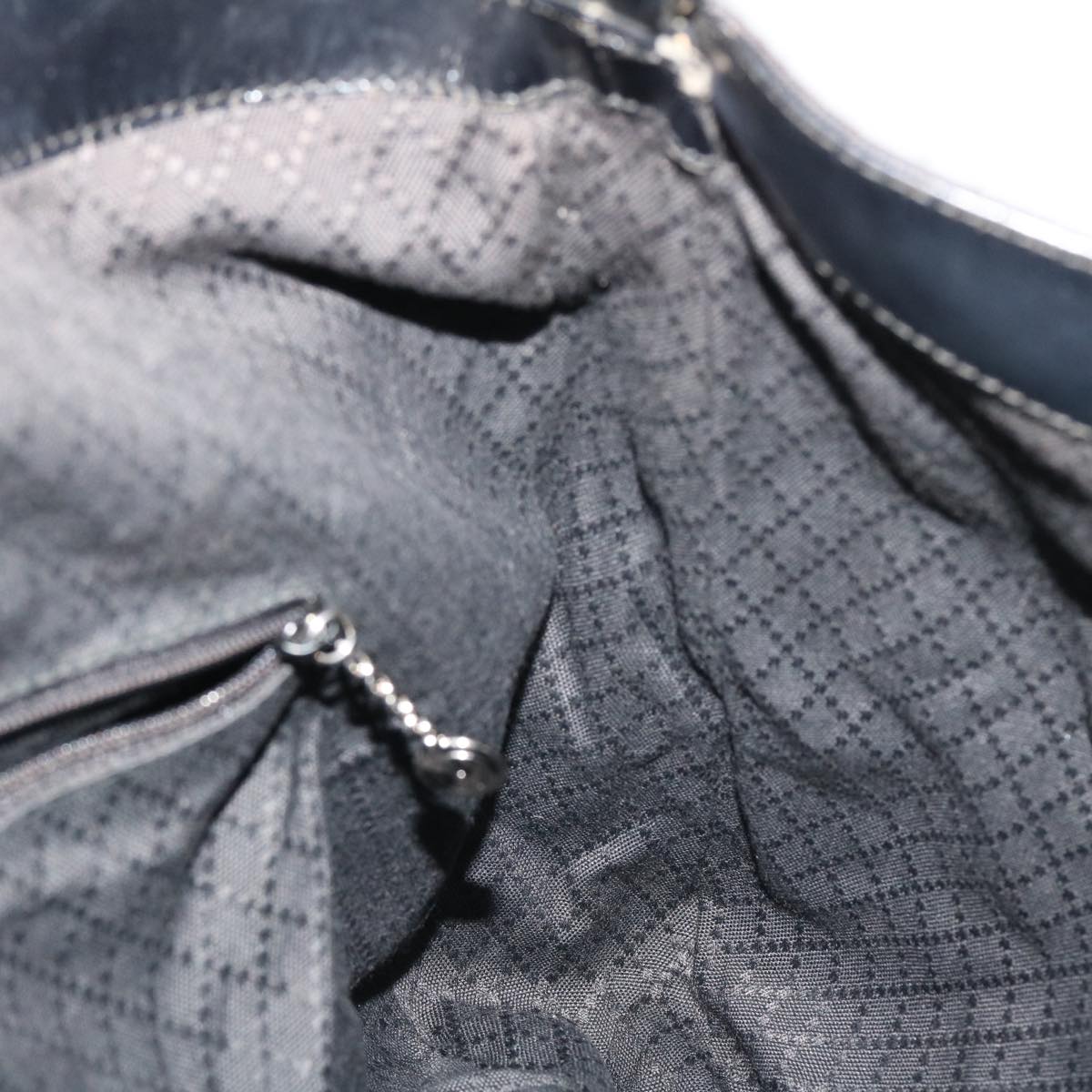 GUCCI Bamboo Hand Bag Nylon 2way Black 1998 ny202
