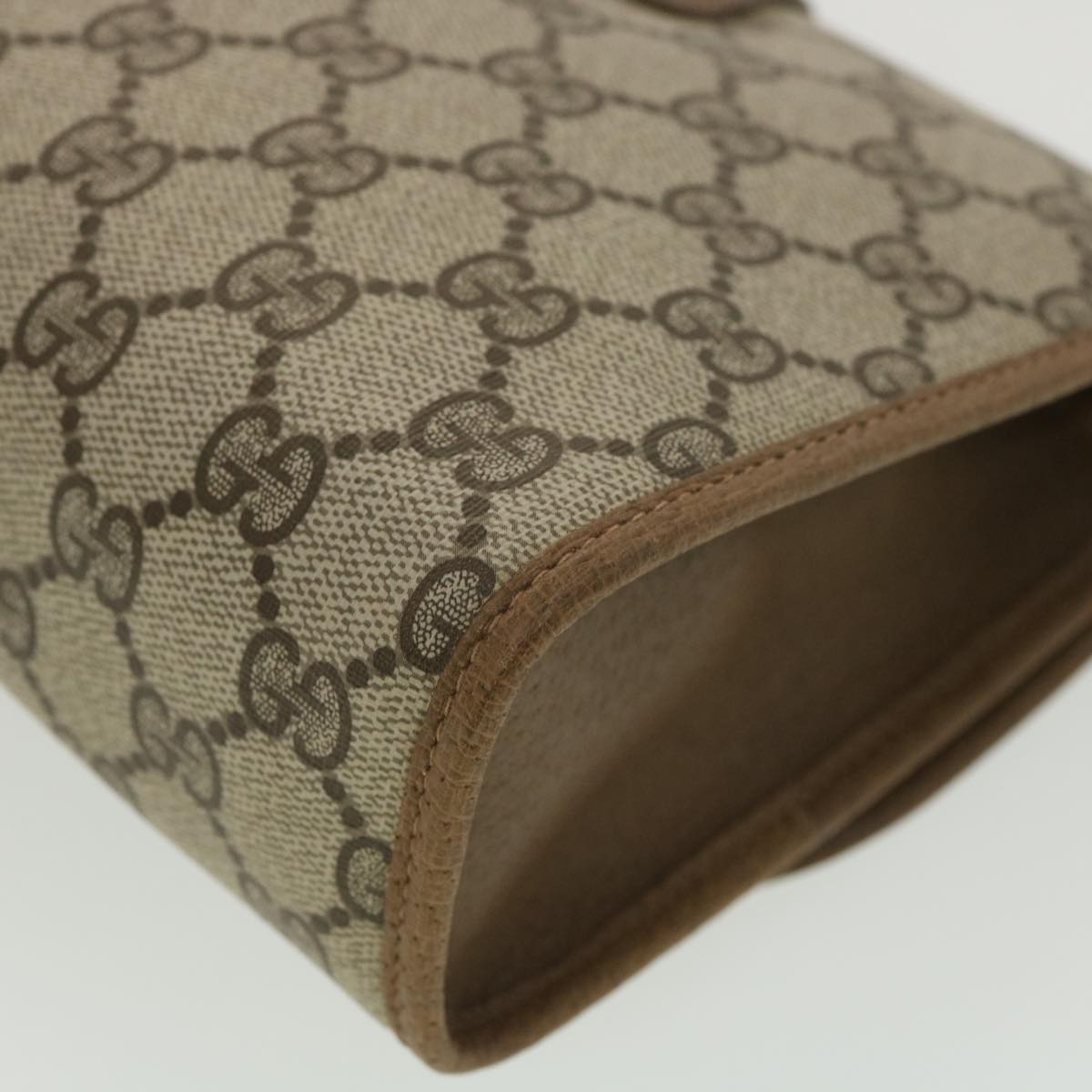 GUCCI GG Canvas Web Sherry Line Clutch Bag Beige Green Red 89.01.030 ny212