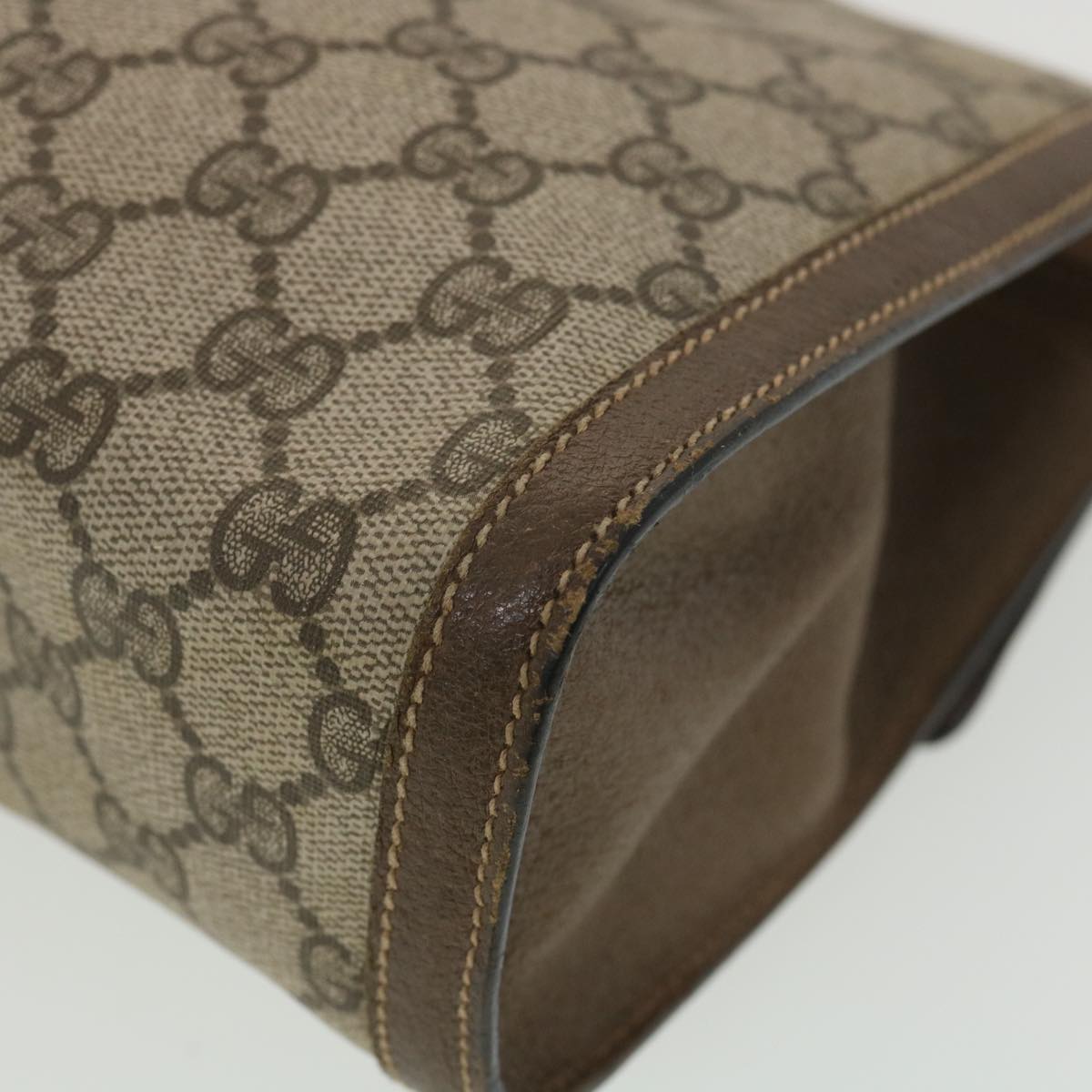 GUCCI GG Canvas Web Sherry Line Clutch Bag Beige Red Green 89.01.007 ny216