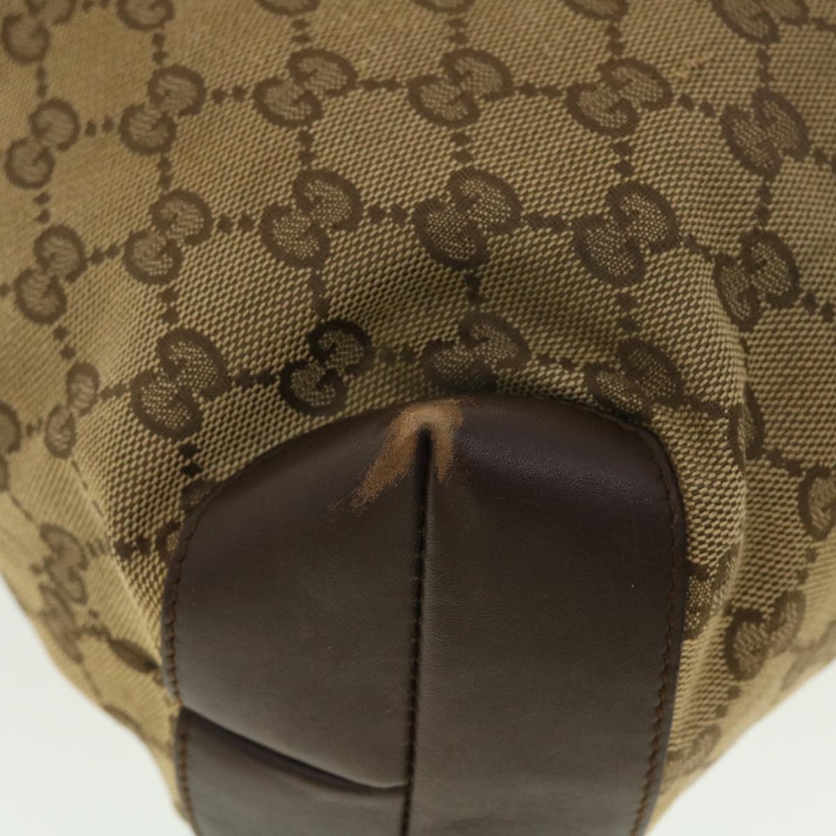 GUCCI GG Canvas Hand Bag Beige 019.0401 002058 ny236