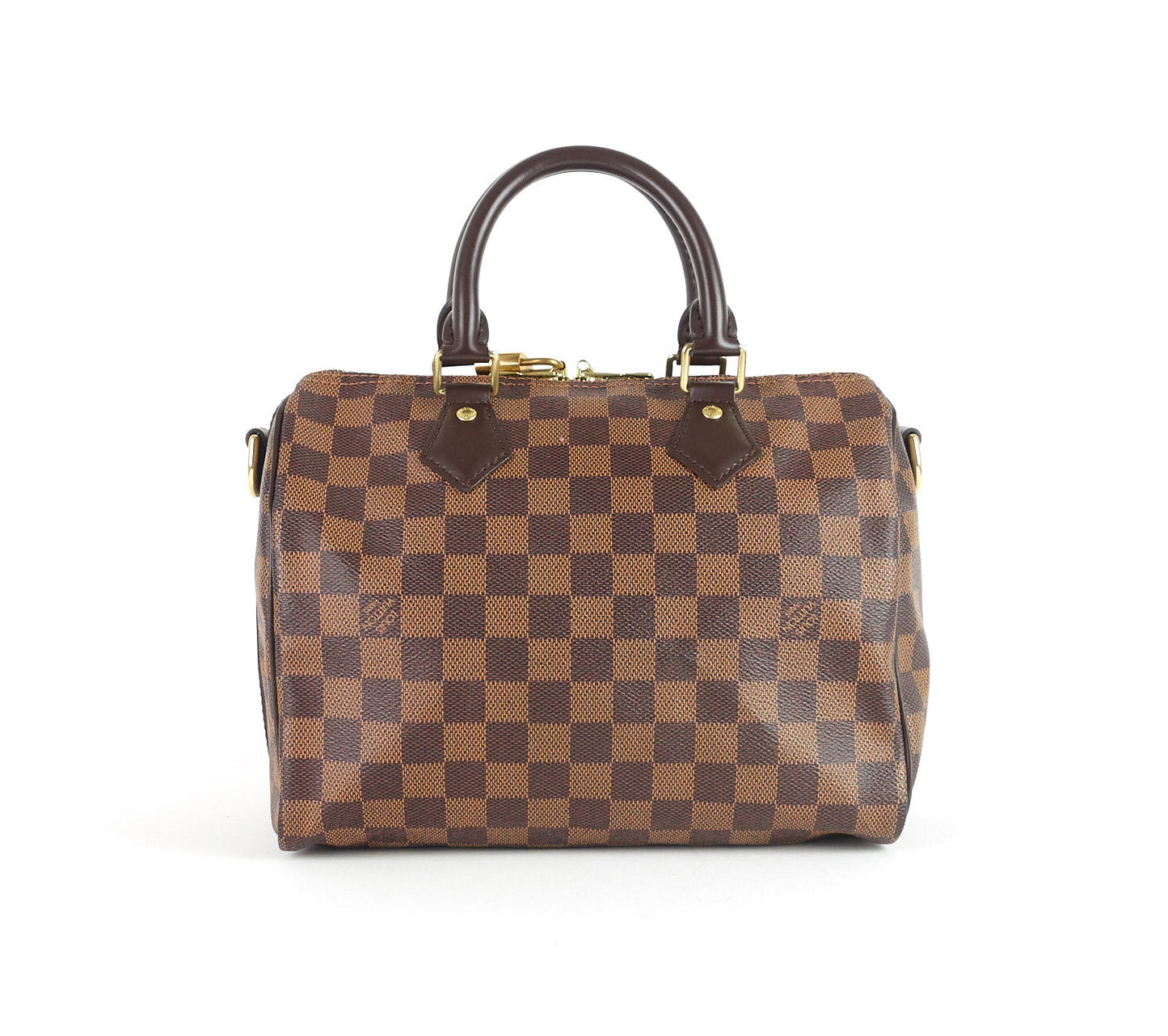 Louis Vuitto Speedy 25 BandouliÃ©re Damier EbÃ¨ne Canvas Handbag