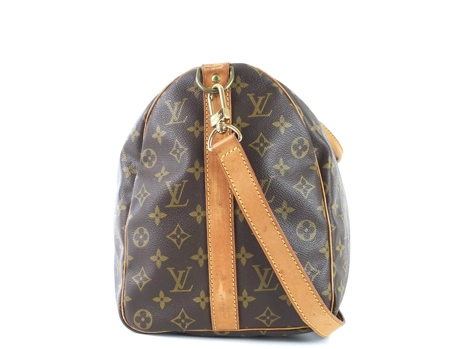 Louis Vuitto Keepall 45 Bandouliere Monogram Canvas Travel Bag with Strap