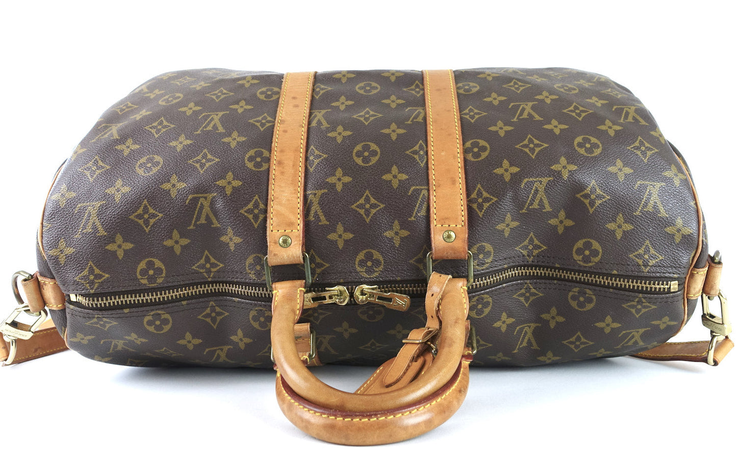 Louis Vuitto Keepall 45 Bandouliere Monogram Canvas Travel Bag with Strap