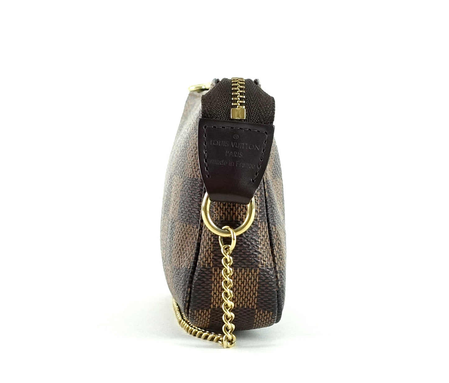 Louis Vuitto Mini Pochette Accessoires Damier EbÃ¨ne Canvas Evening Bag