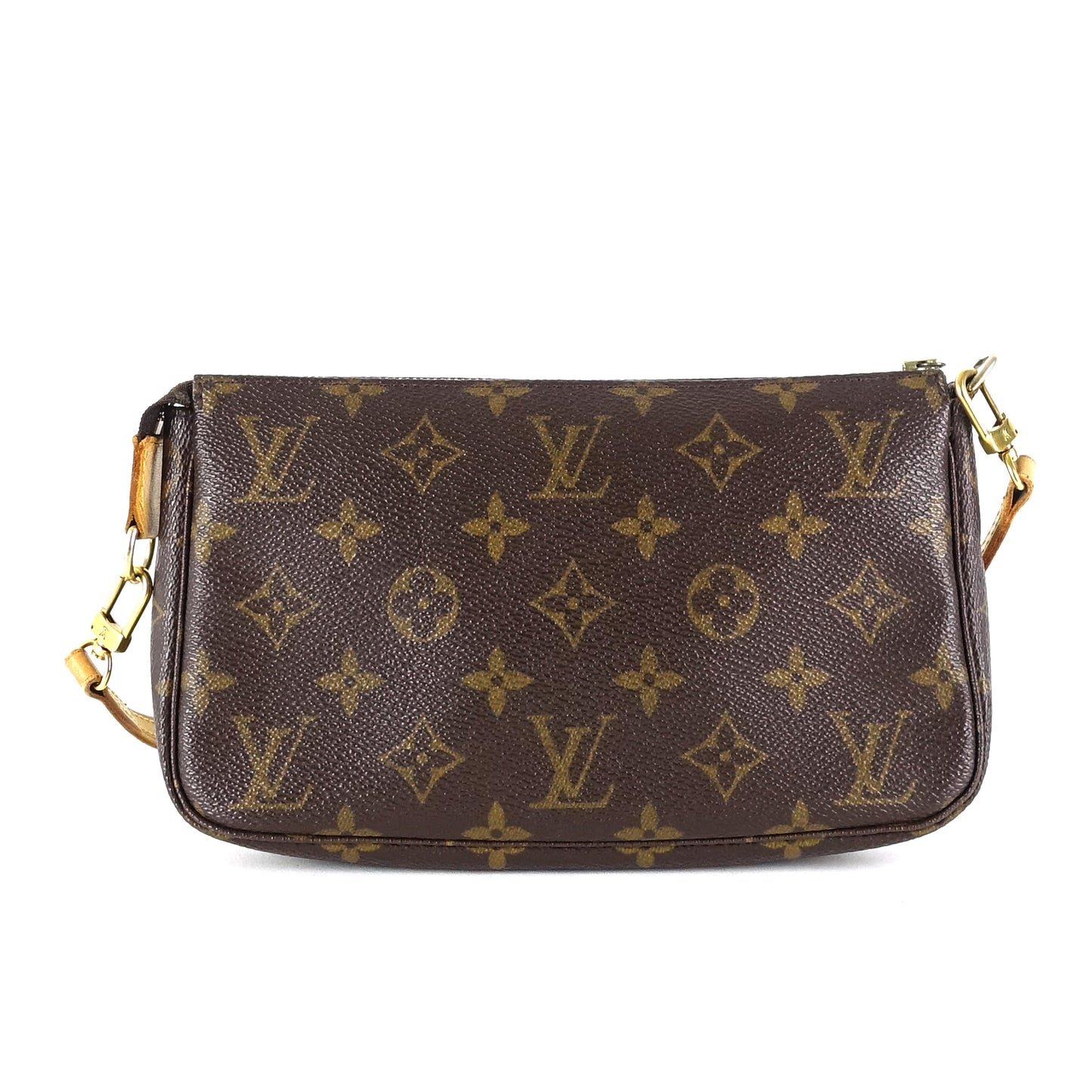 Louis Vuitto Pochette Accessoires Monogram Canvas Bag with Long Strap