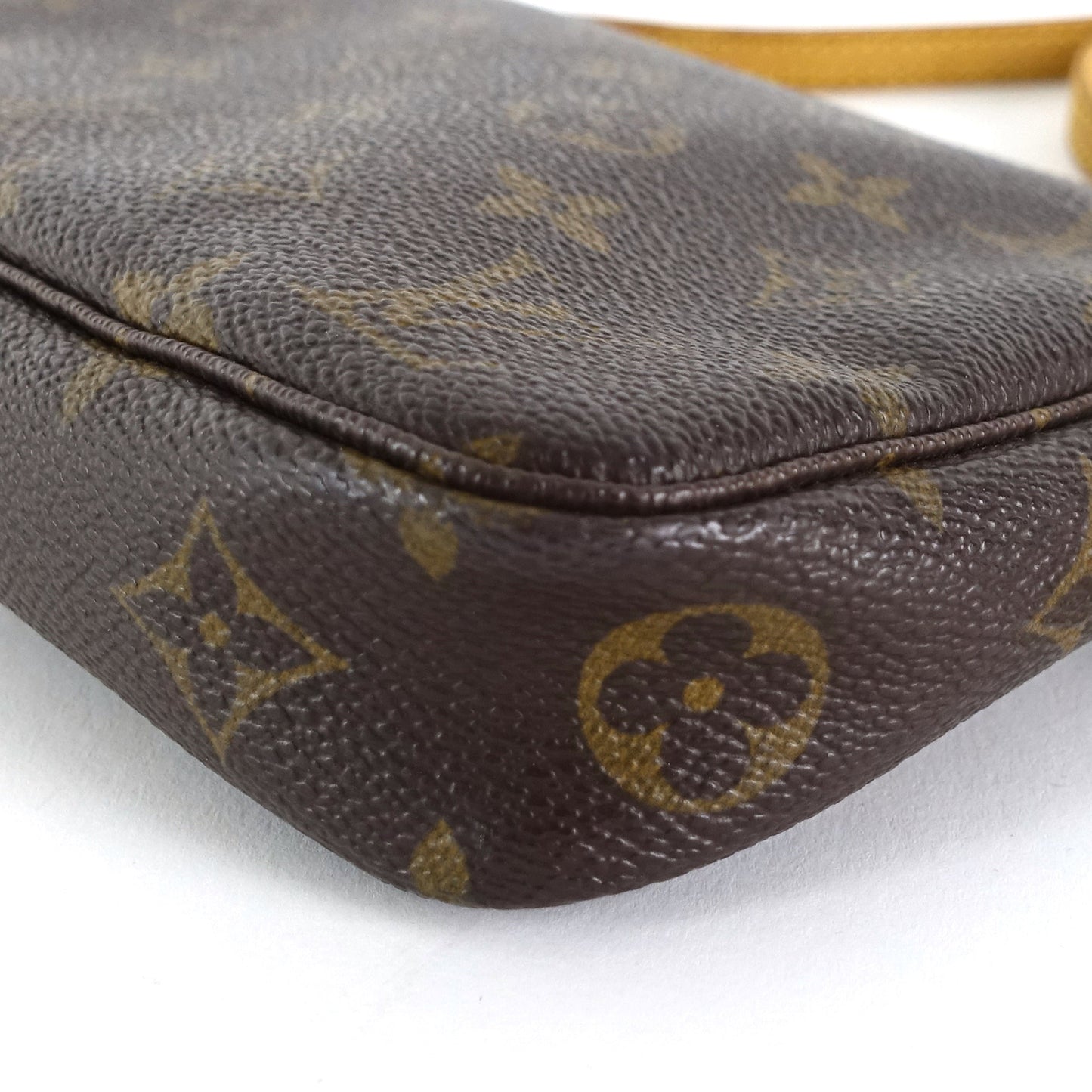 Louis Vuitto Pochette Accessoires Monogram Canvas Bag with Long Strap