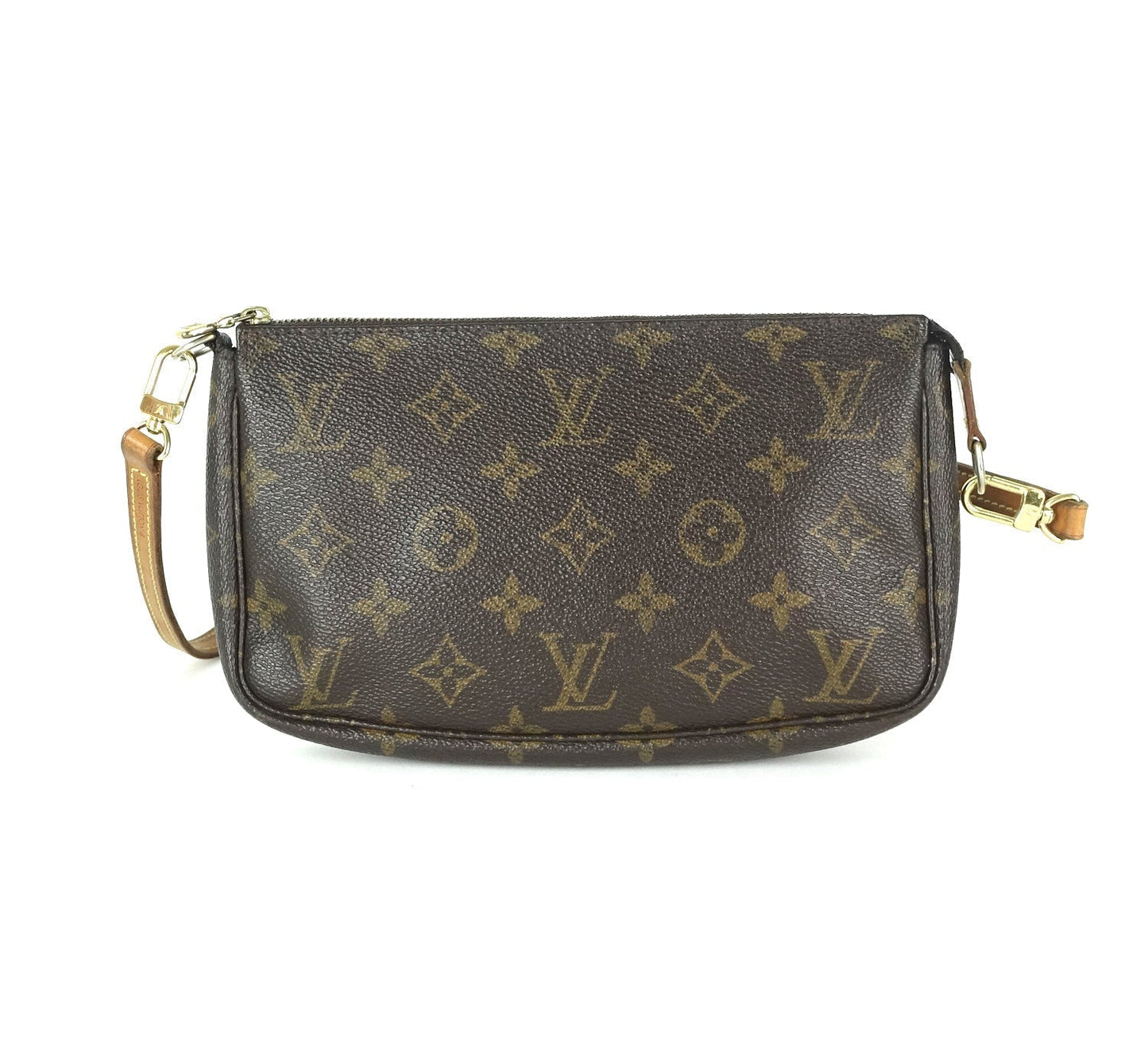 Louis Vuitto Pochette Accessoires Monogram Canvas Bag with Long Strap