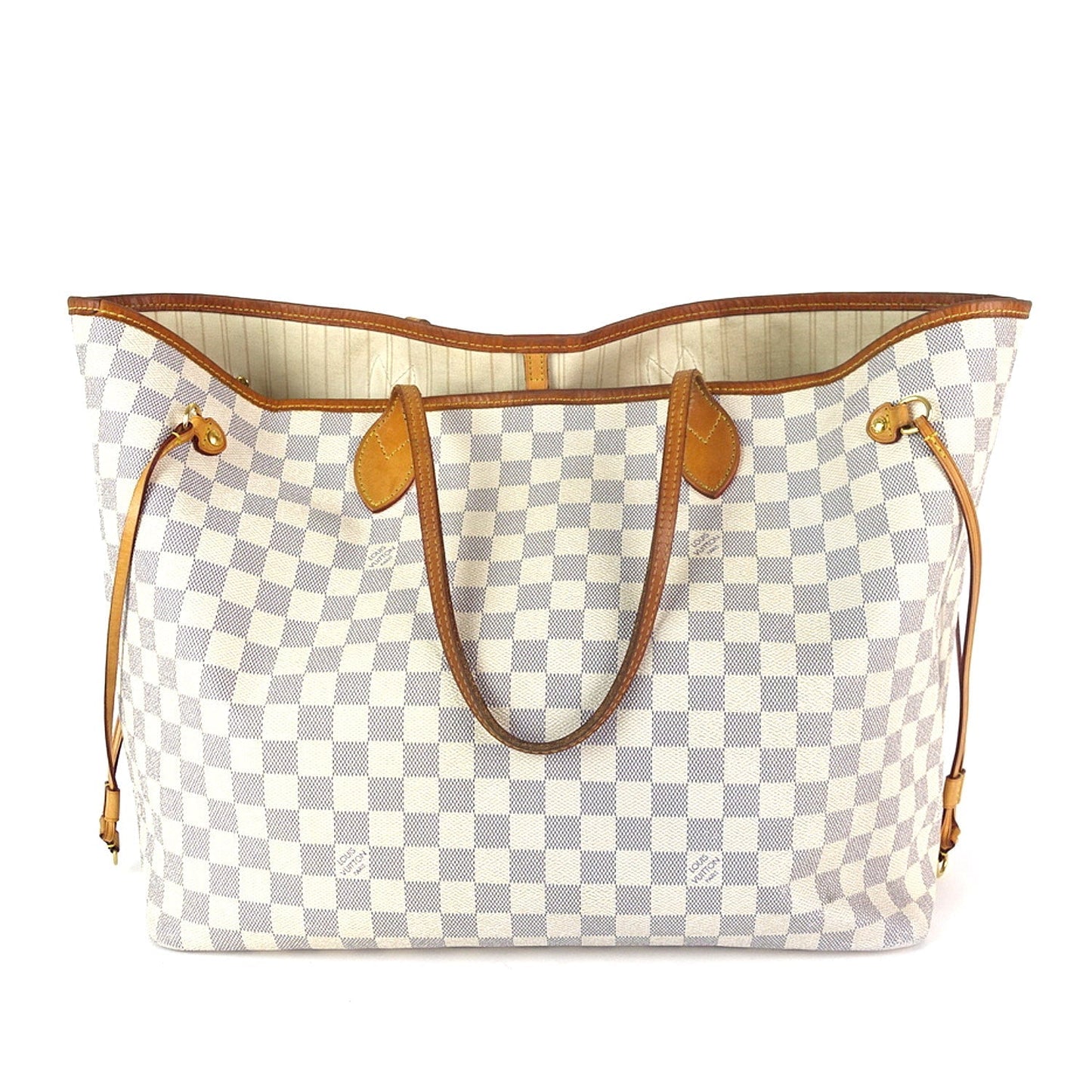 Louis Vuitto Neverfull GM Damier Azur Canvas Tote Bag with Pouch