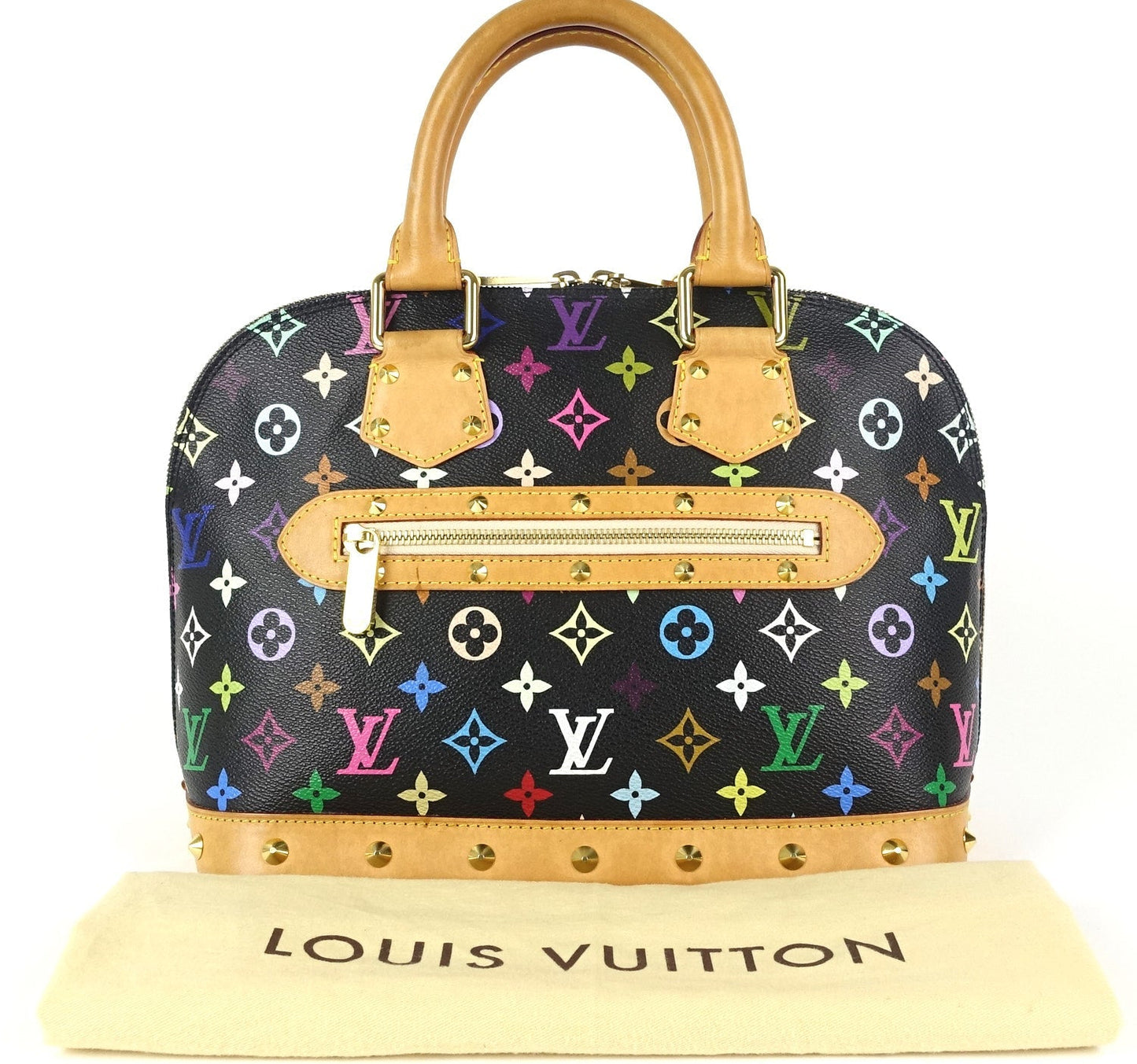 Louis Vuitto Alma Multicolor Monogram Canvas Handbag