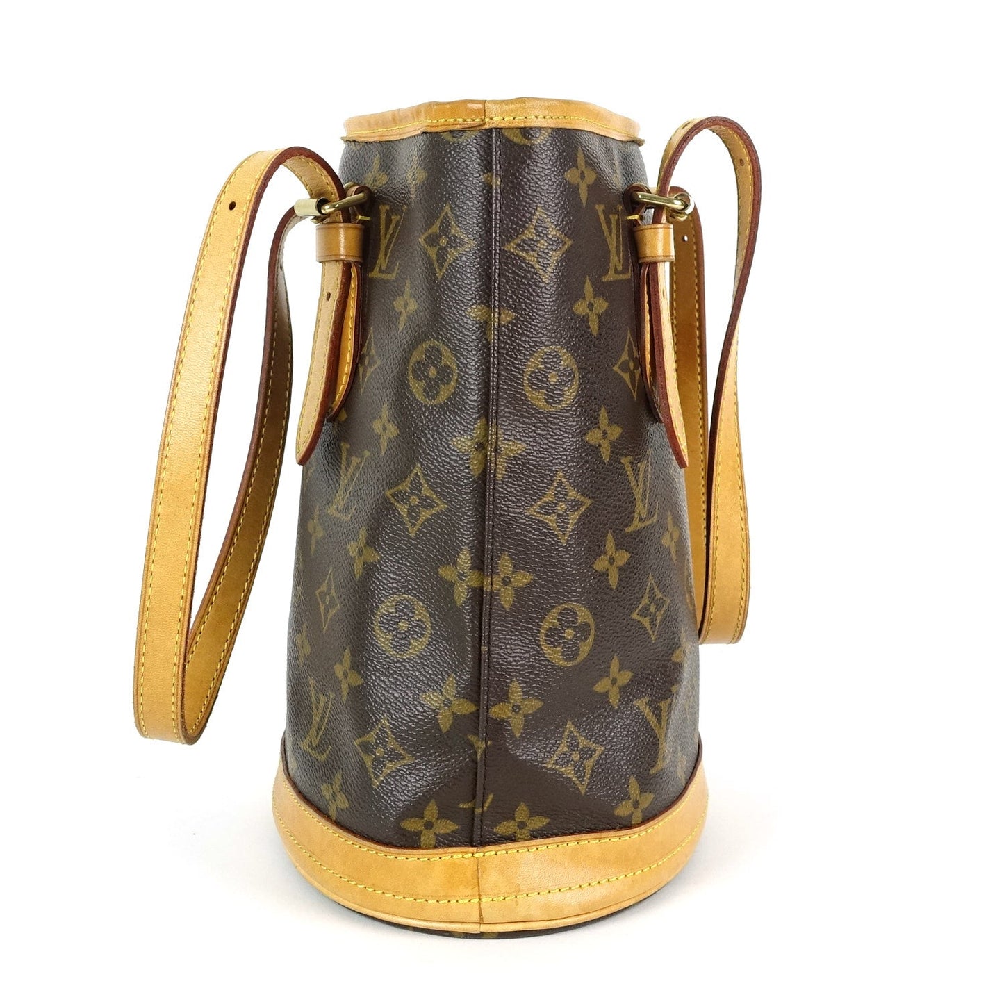 Louis Vuitto Bucket PM Monogram Canvas Shoulder Bag with Pouch