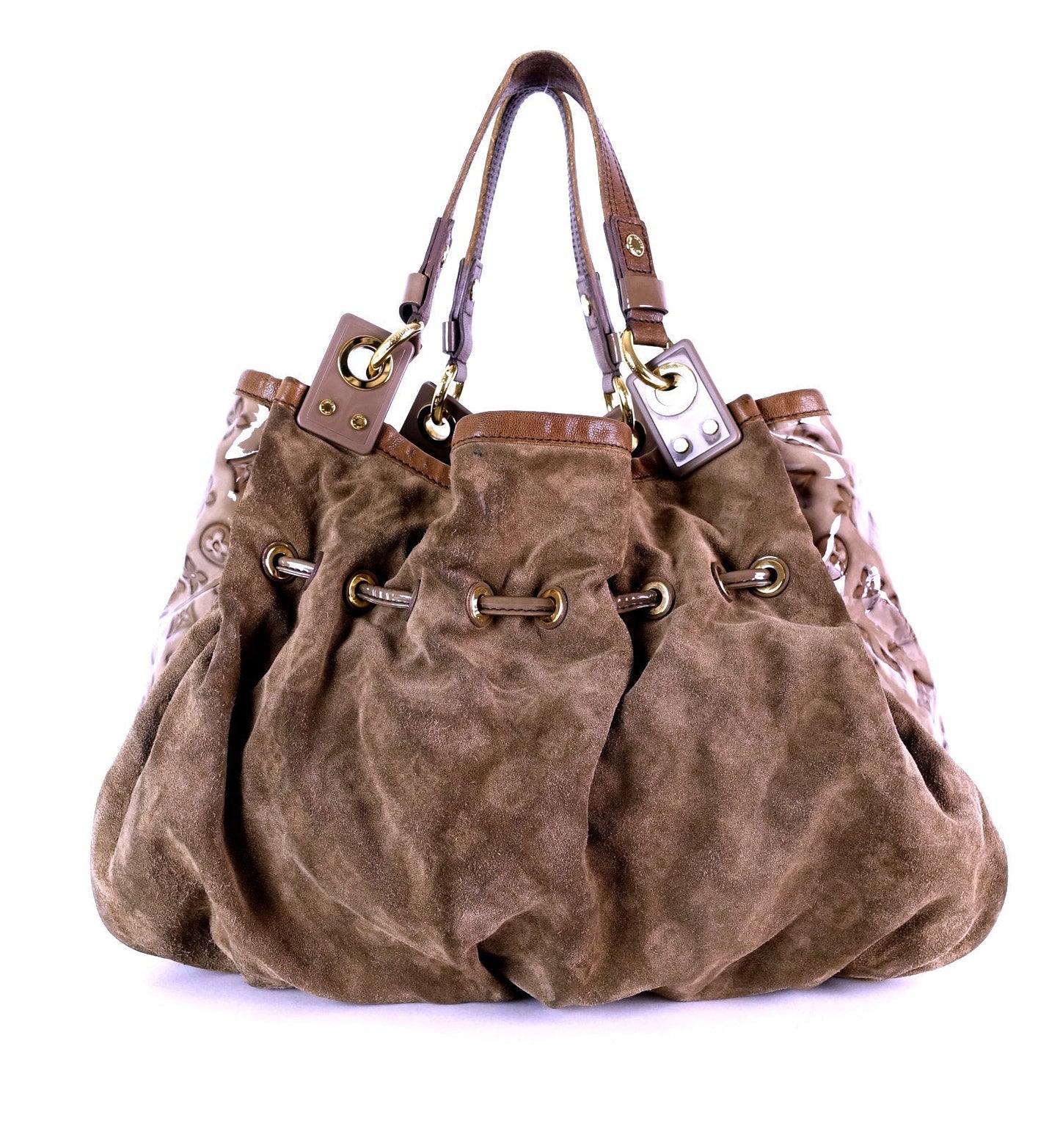 Louis Vuitto Irene Monogram Suede Hobo Bag