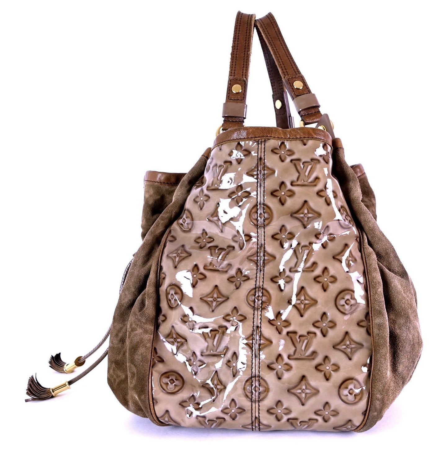 Louis Vuitto Irene Monogram Suede Hobo Bag